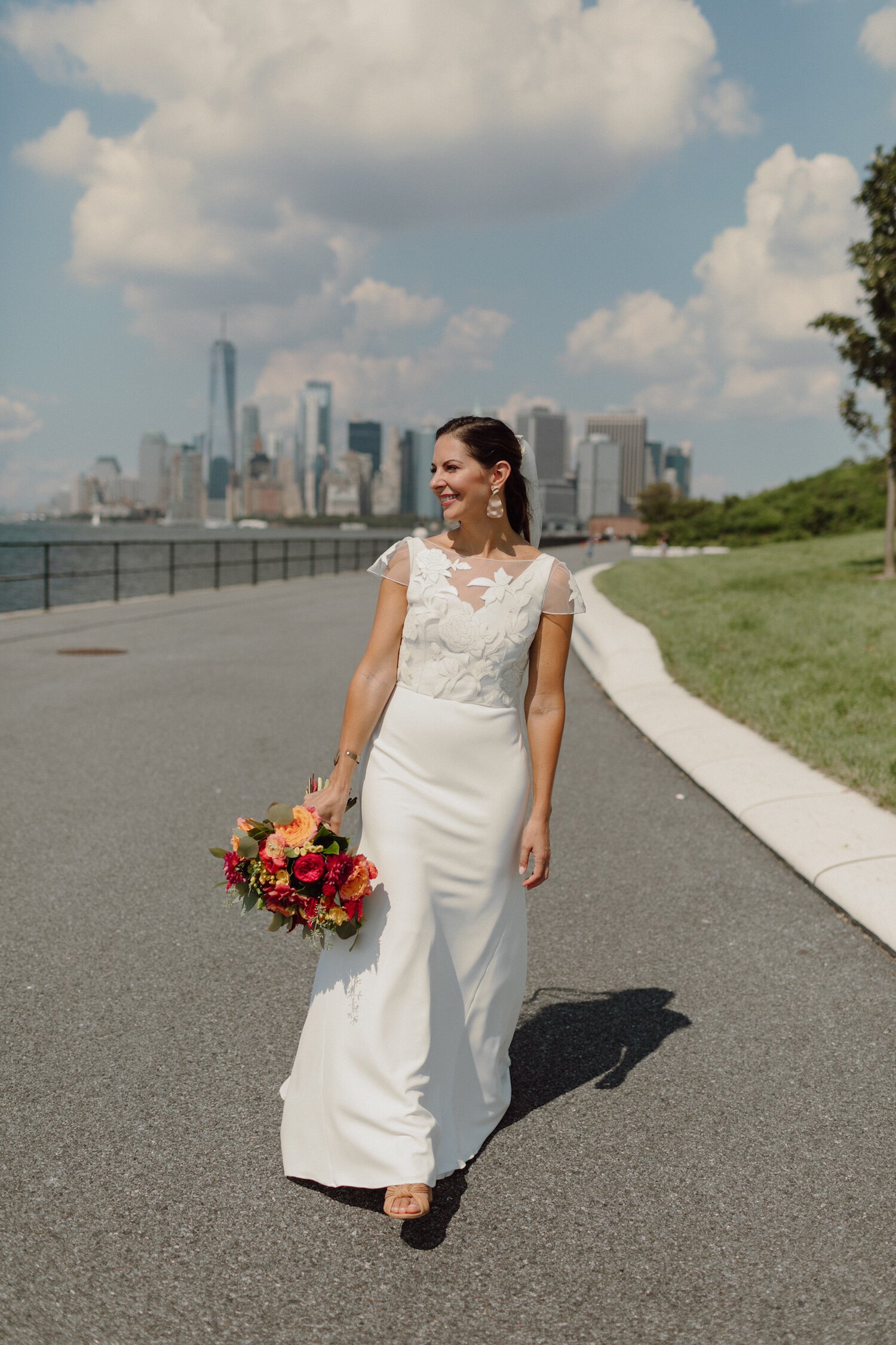 Beautiful bride Giselle wore a wedding dress by Halfpenny London