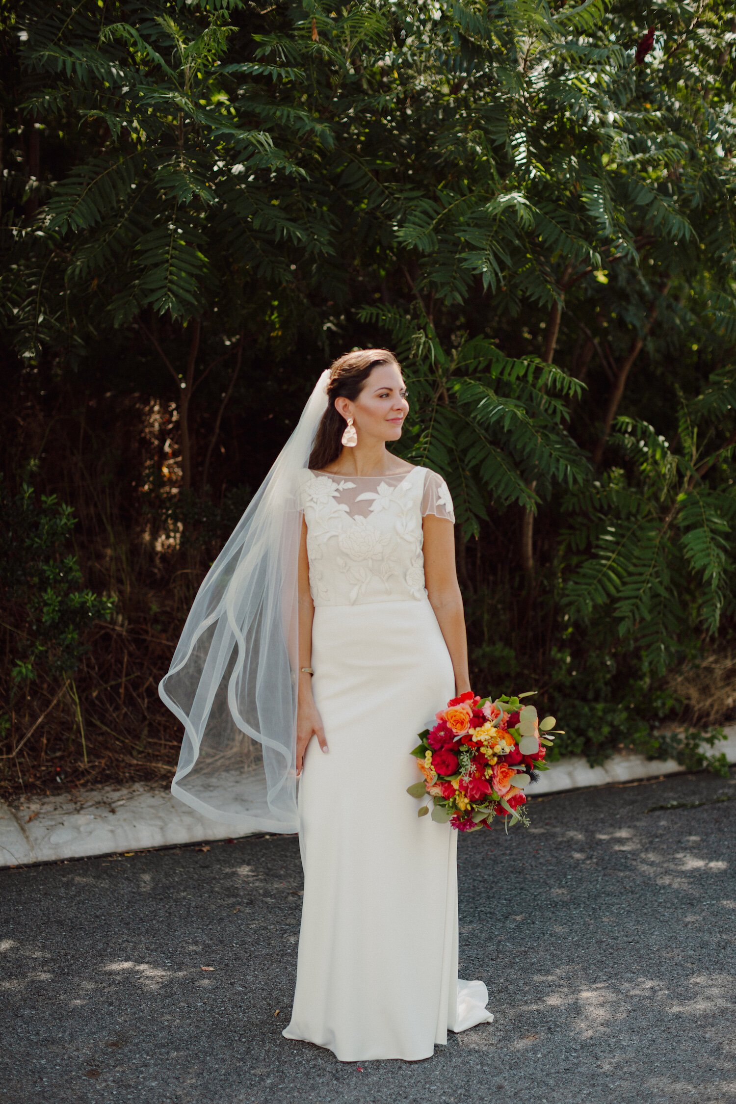 Beautiful bride Giselle wore a wedding dress by Halfpenny London
