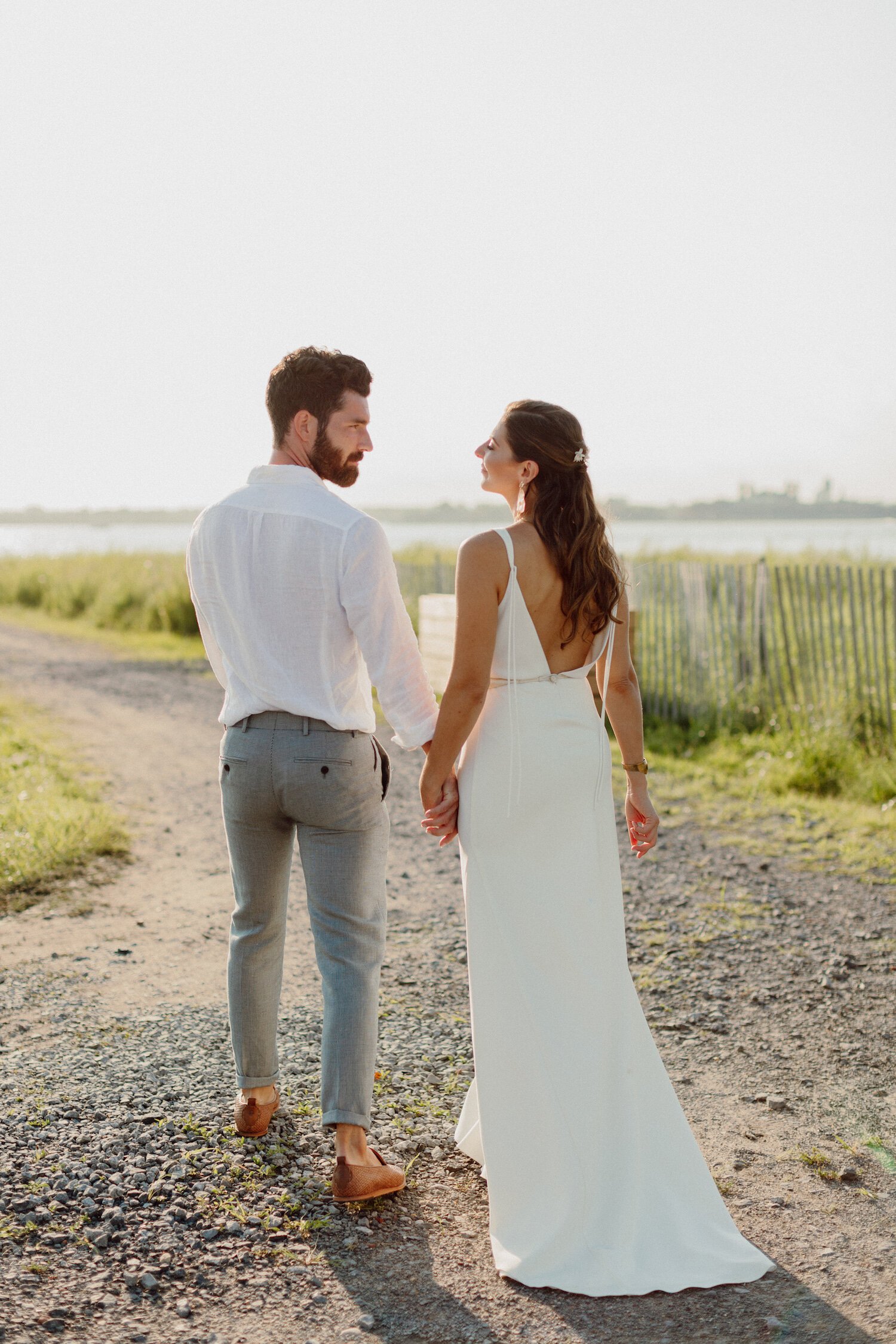 Beautiful bride Giselle wore a wedding dress by Halfpenny London