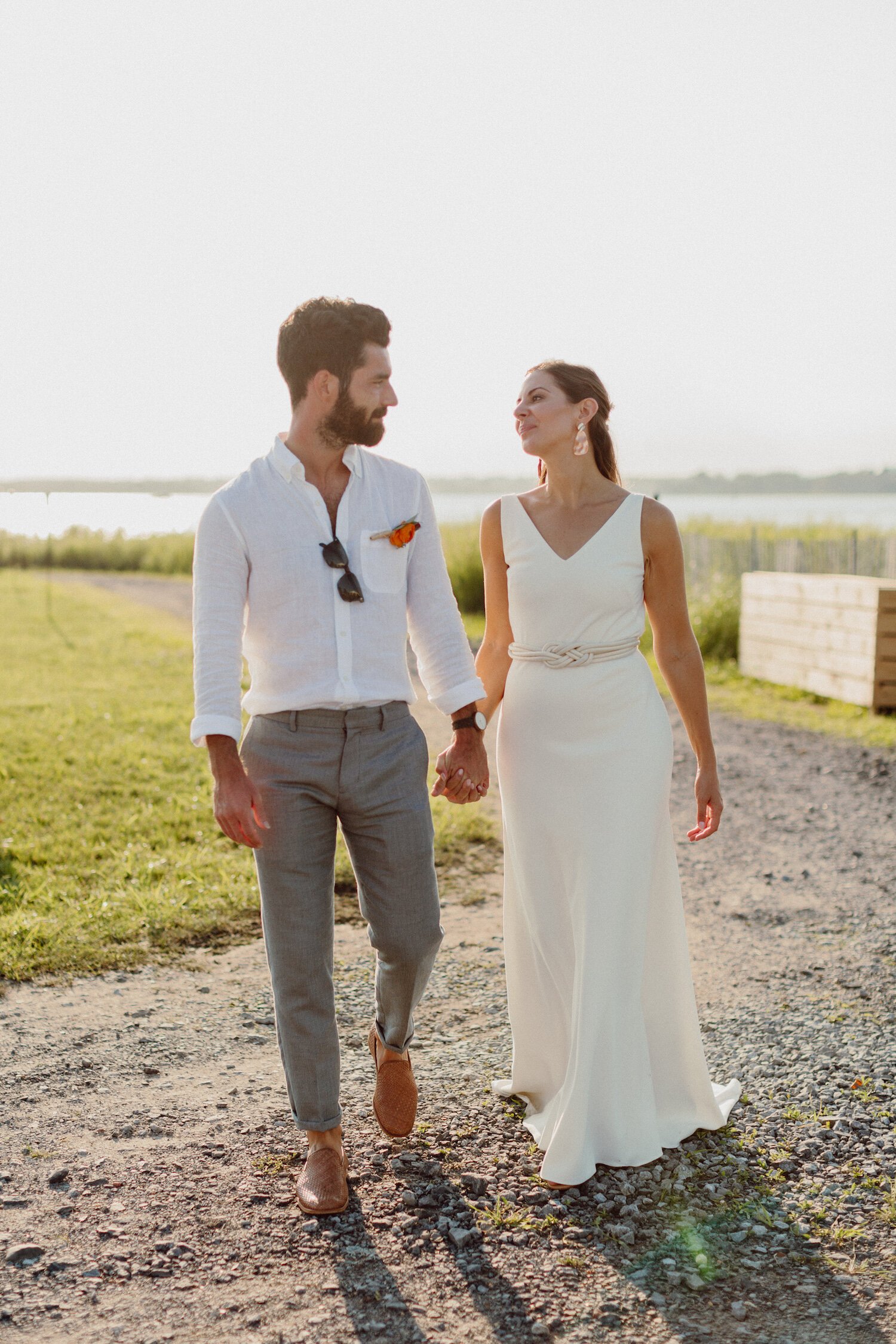 Beautiful bride Giselle wore a wedding dress by Halfpenny London