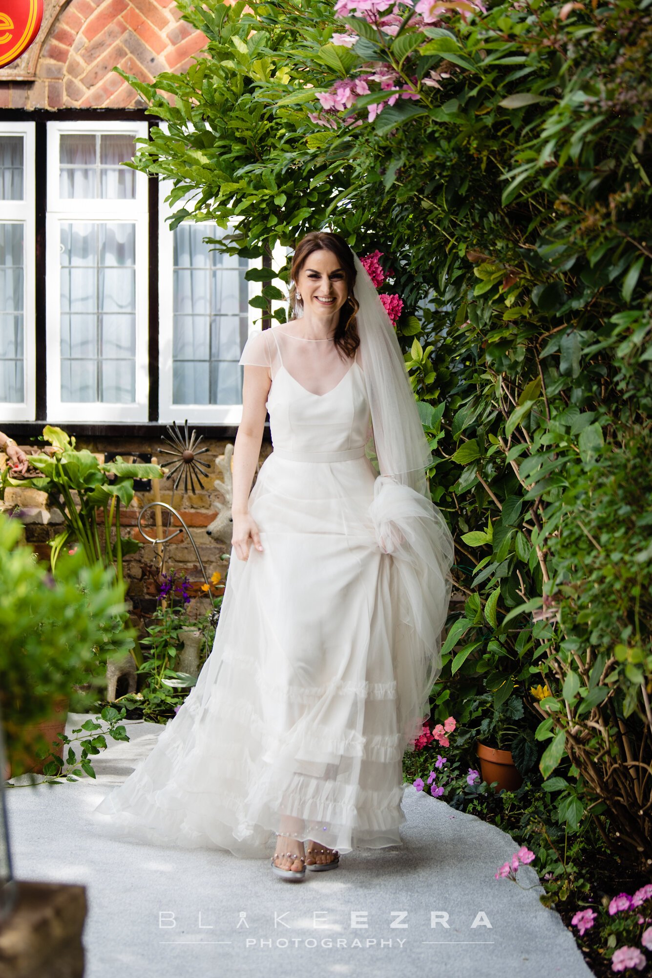 Beautiful bride Samantha wore a wedding dress by Halfpenny London