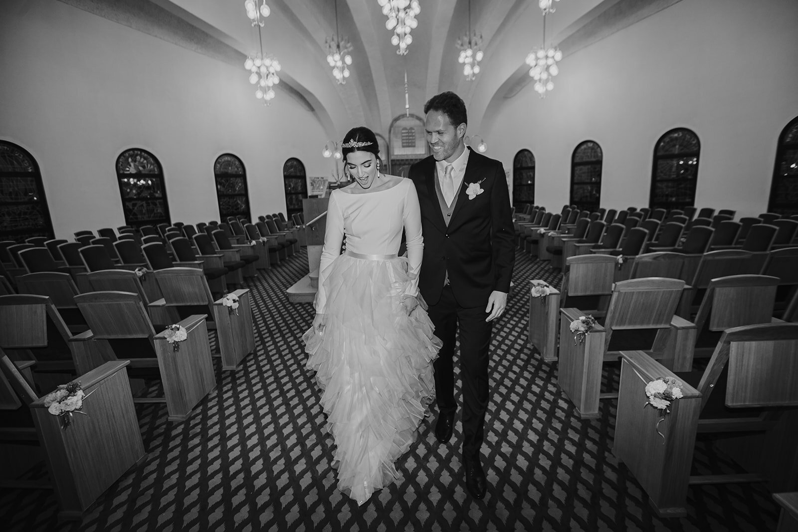 Beautiful bride Adi wore the Riri skirt by Halfpenny London | Wedding dress