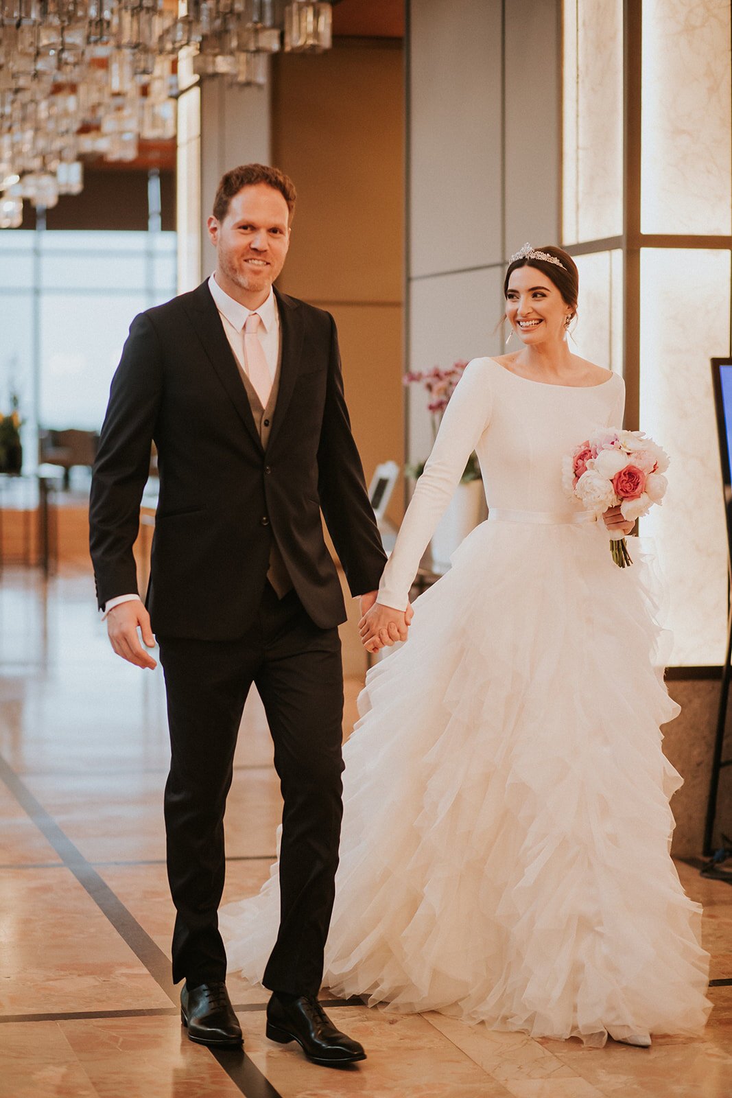 Beautiful bride Adi wore the Riri skirt by Halfpenny London | Wedding dress