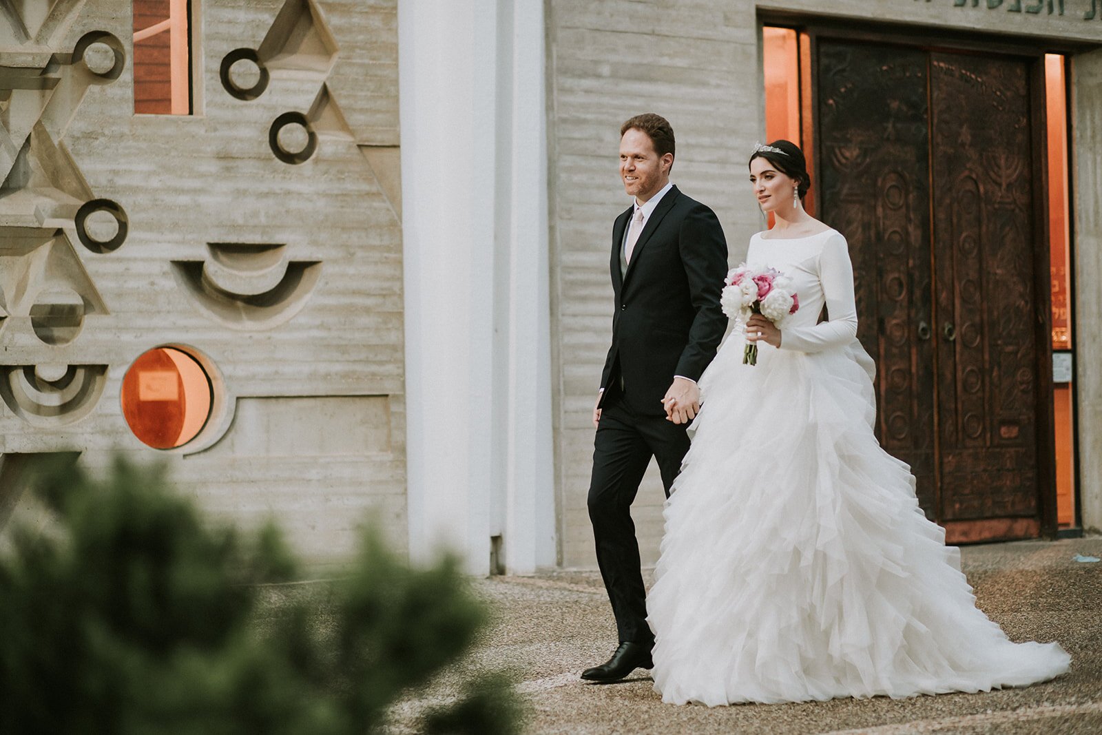 Beautiful bride Adi wore the Riri skirt by Halfpenny London | Wedding dress