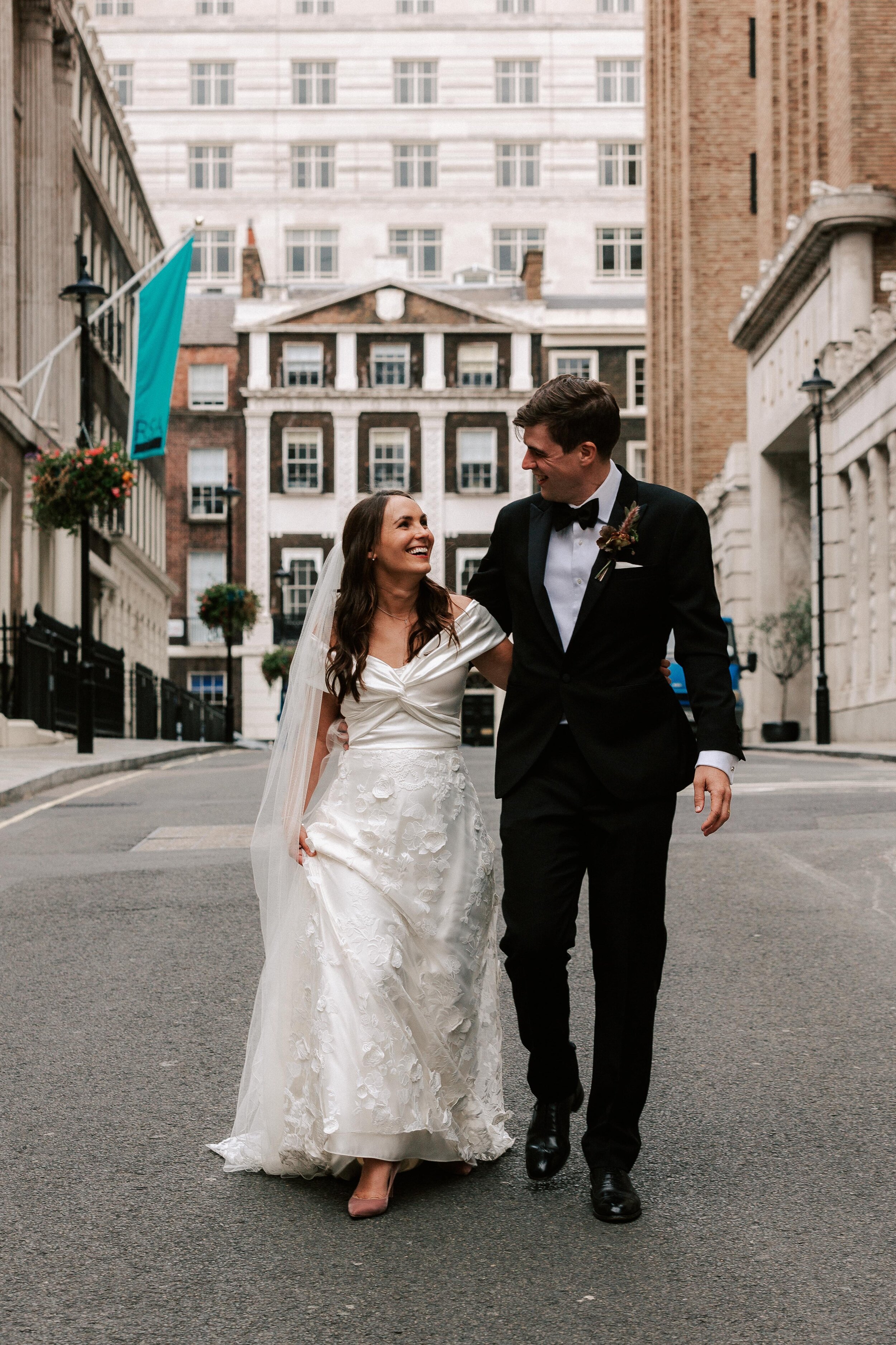 Beautiful bride Rosey wore a wedding dress by Halfpenny London