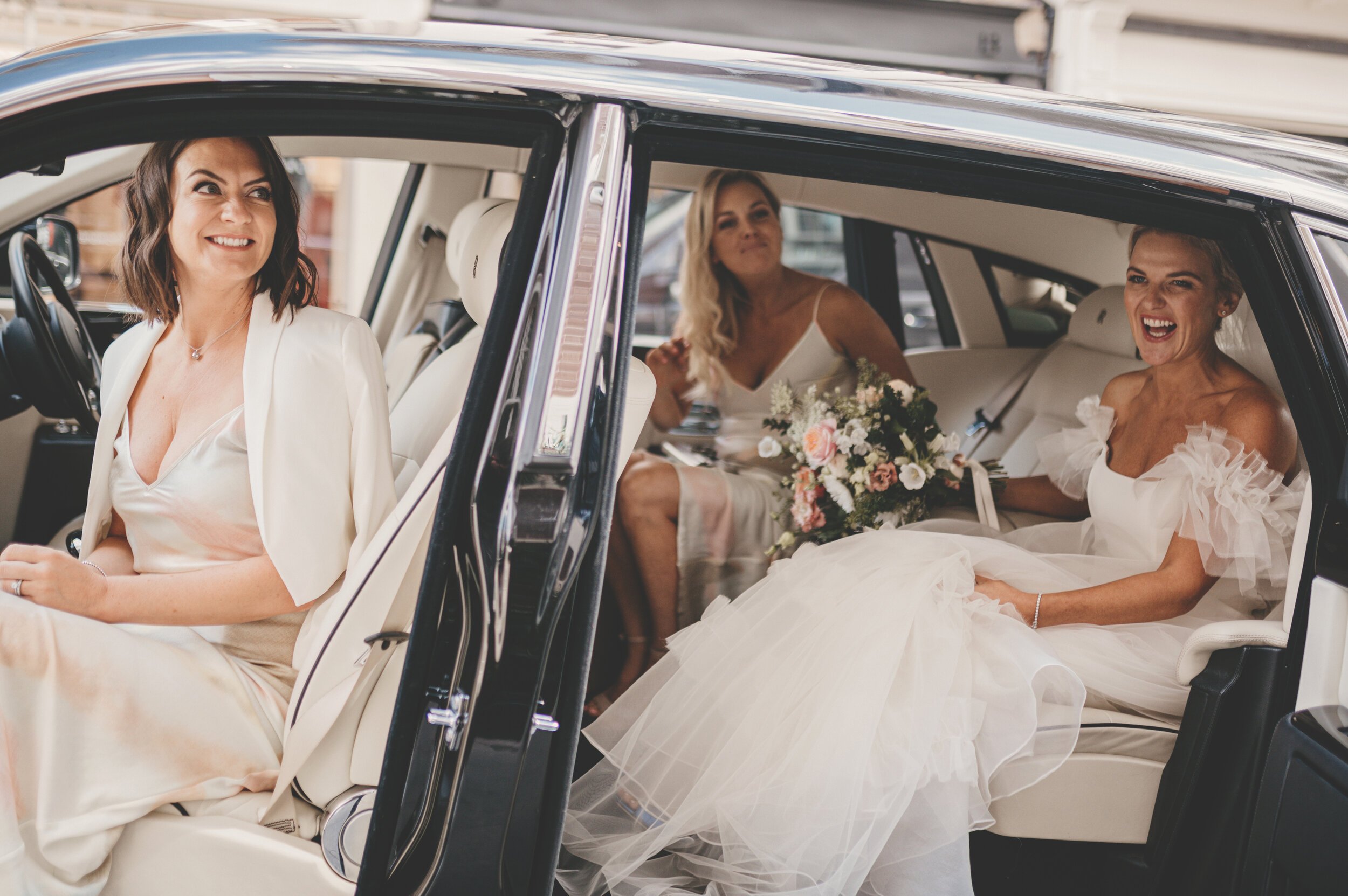 Beautiful bride Emma wore the Mayfair wedding dress by Halfpenny London