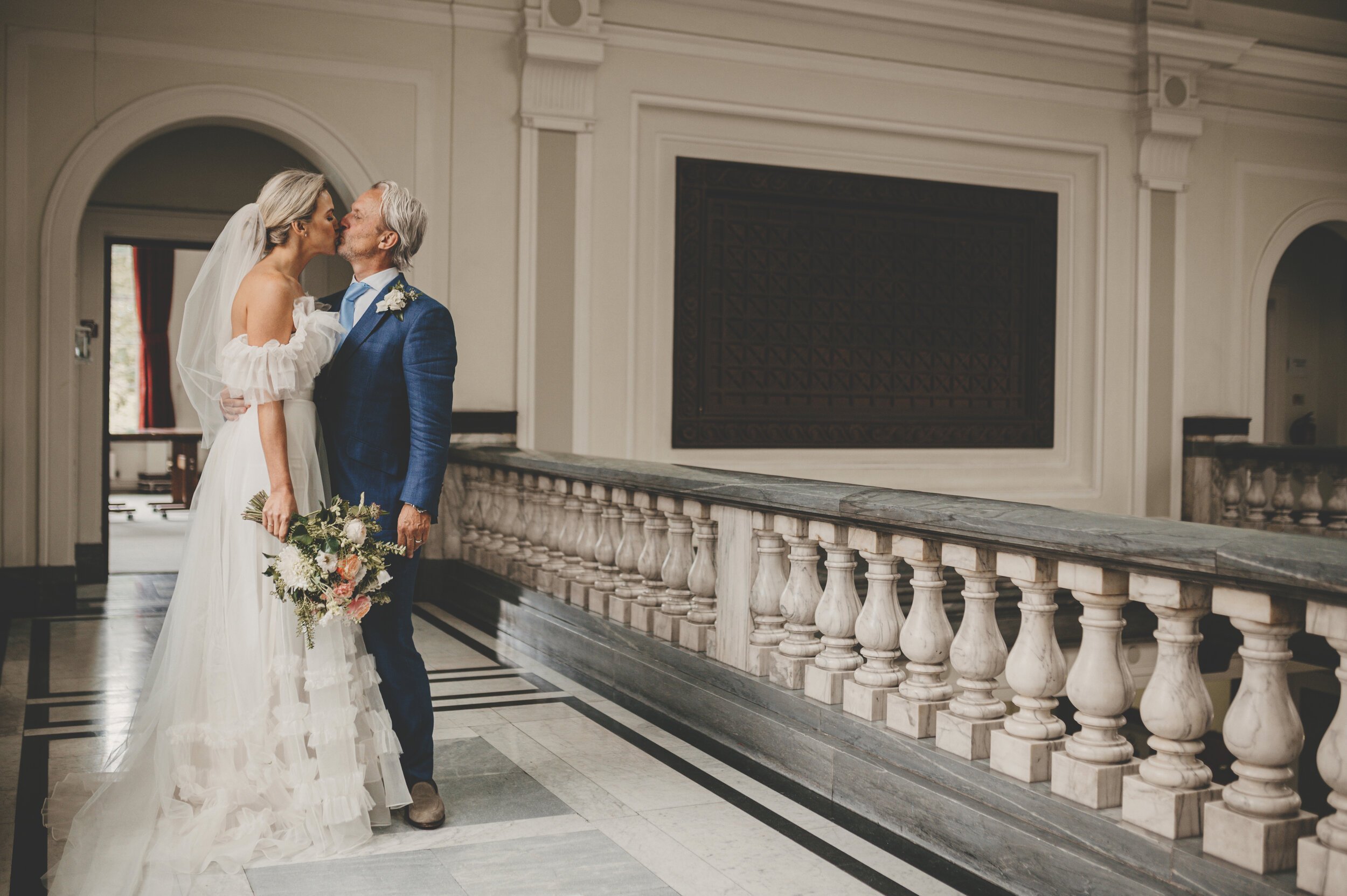 Beautiful bride Emma wore the Mayfair wedding dress by Halfpenny London