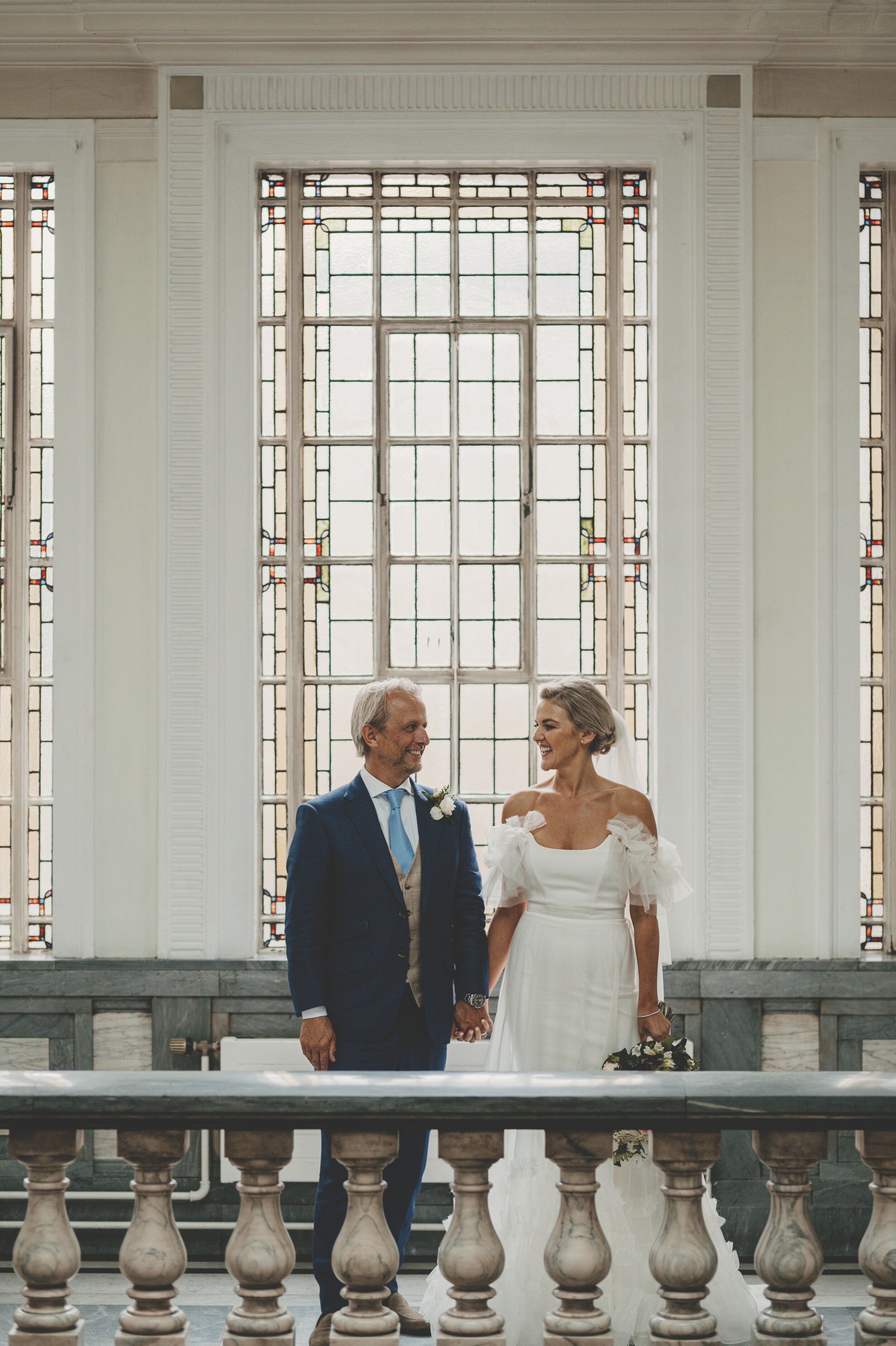 Beautiful bride Emma wore the Mayfair wedding dress by Halfpenny London