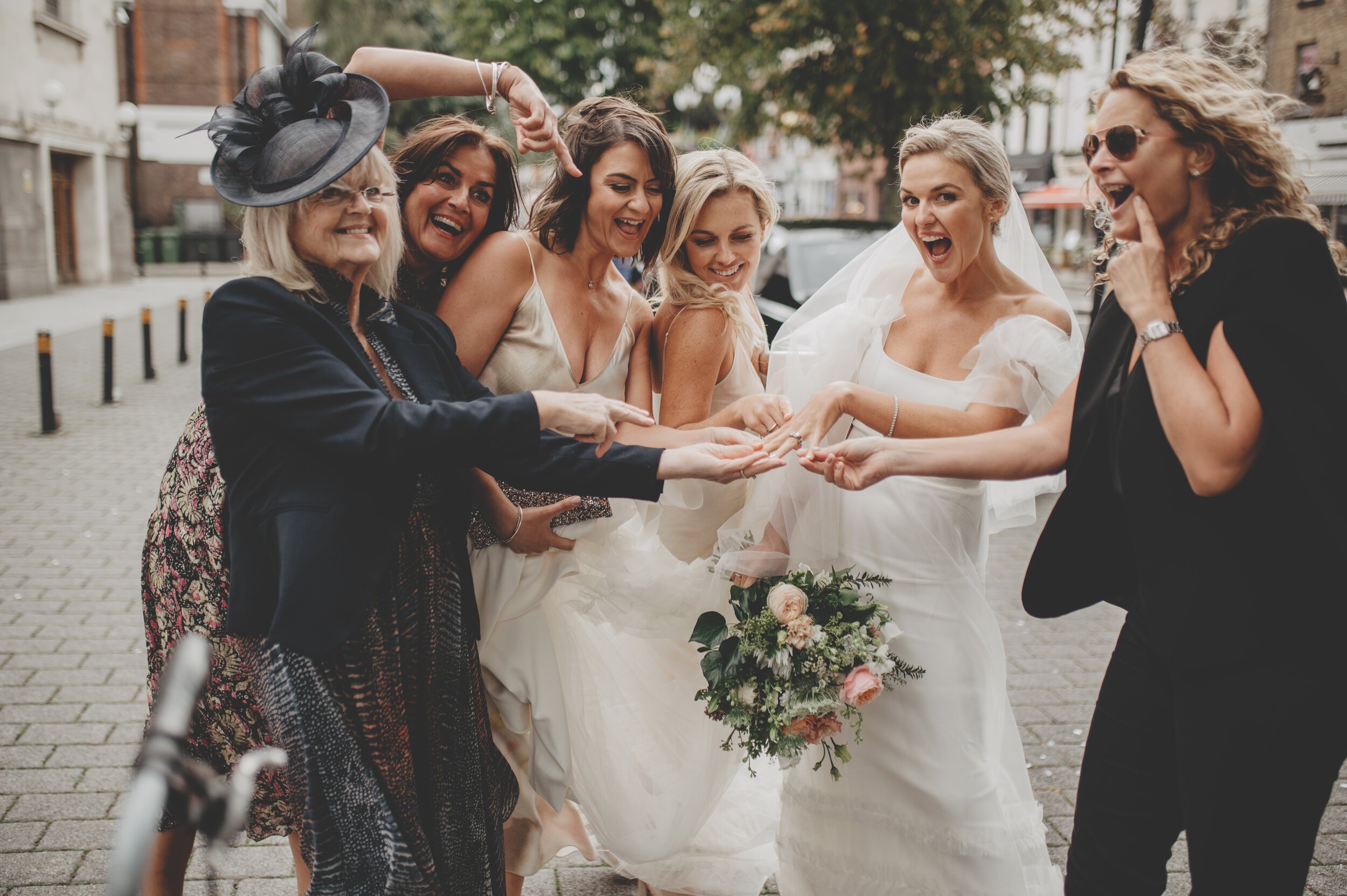 Beautiful bride Emma wore the Mayfair wedding dress by Halfpenny London