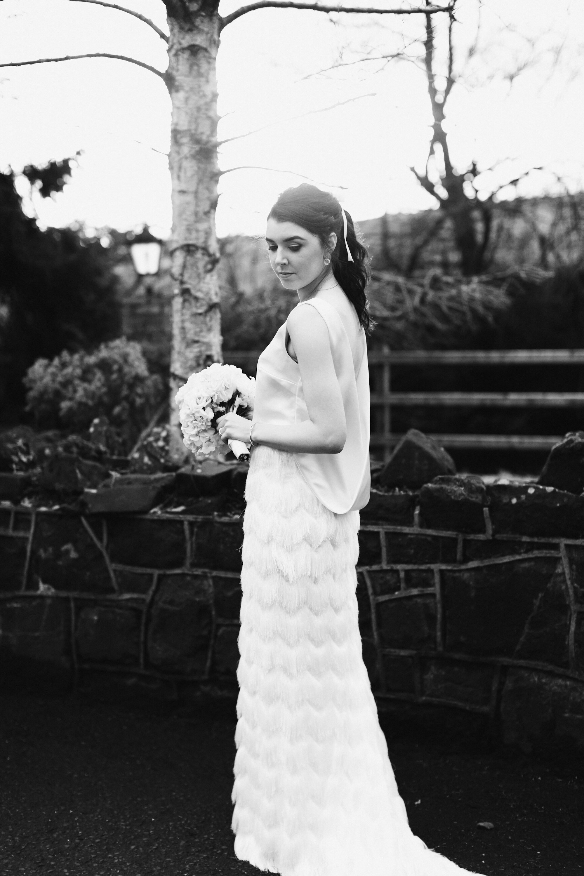 Beautiful bride Ruth wore a wedding dress by Halfpenny London