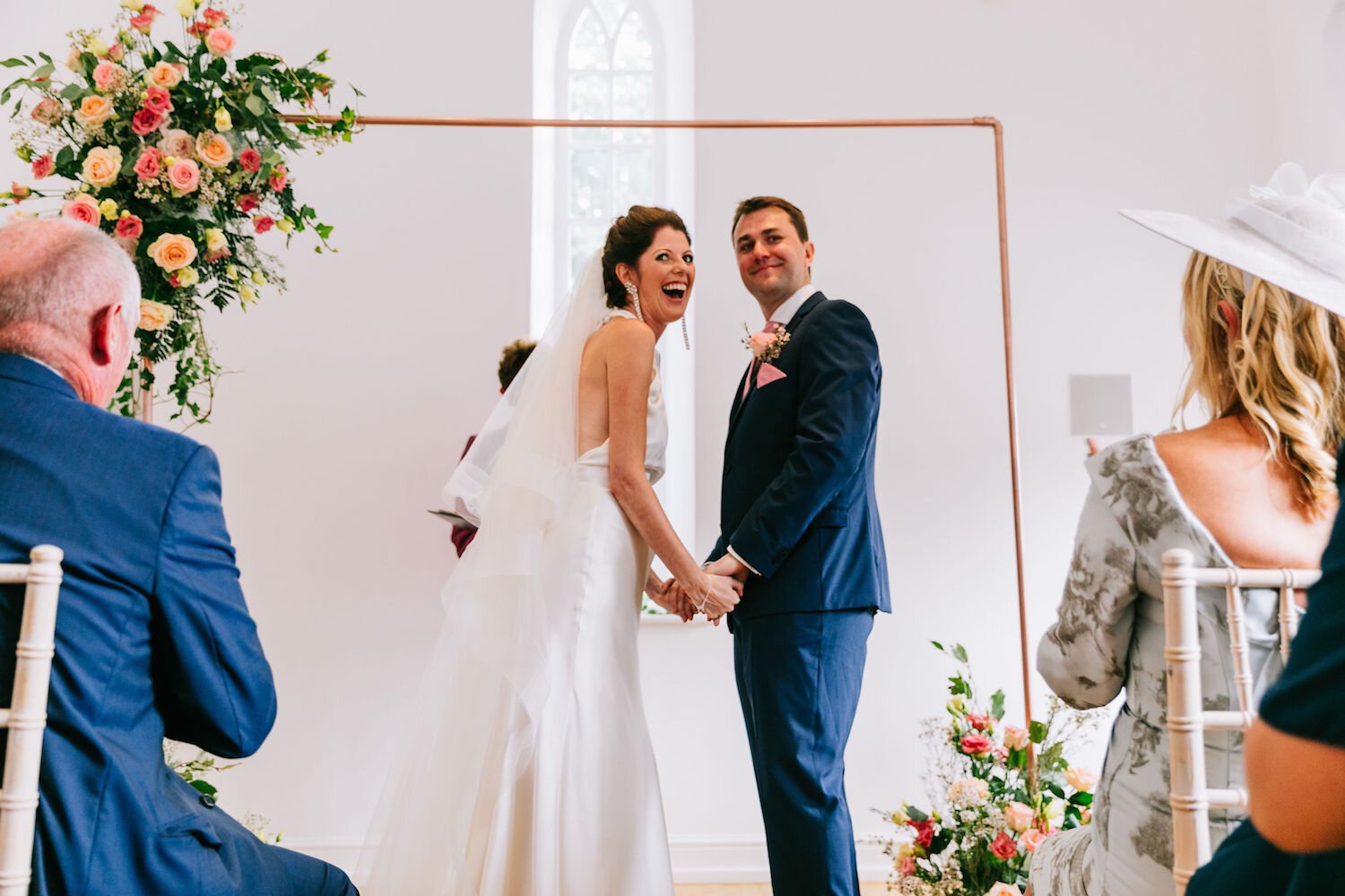 Beautiful bride Carly wore a wedding dress by Halfpenny London