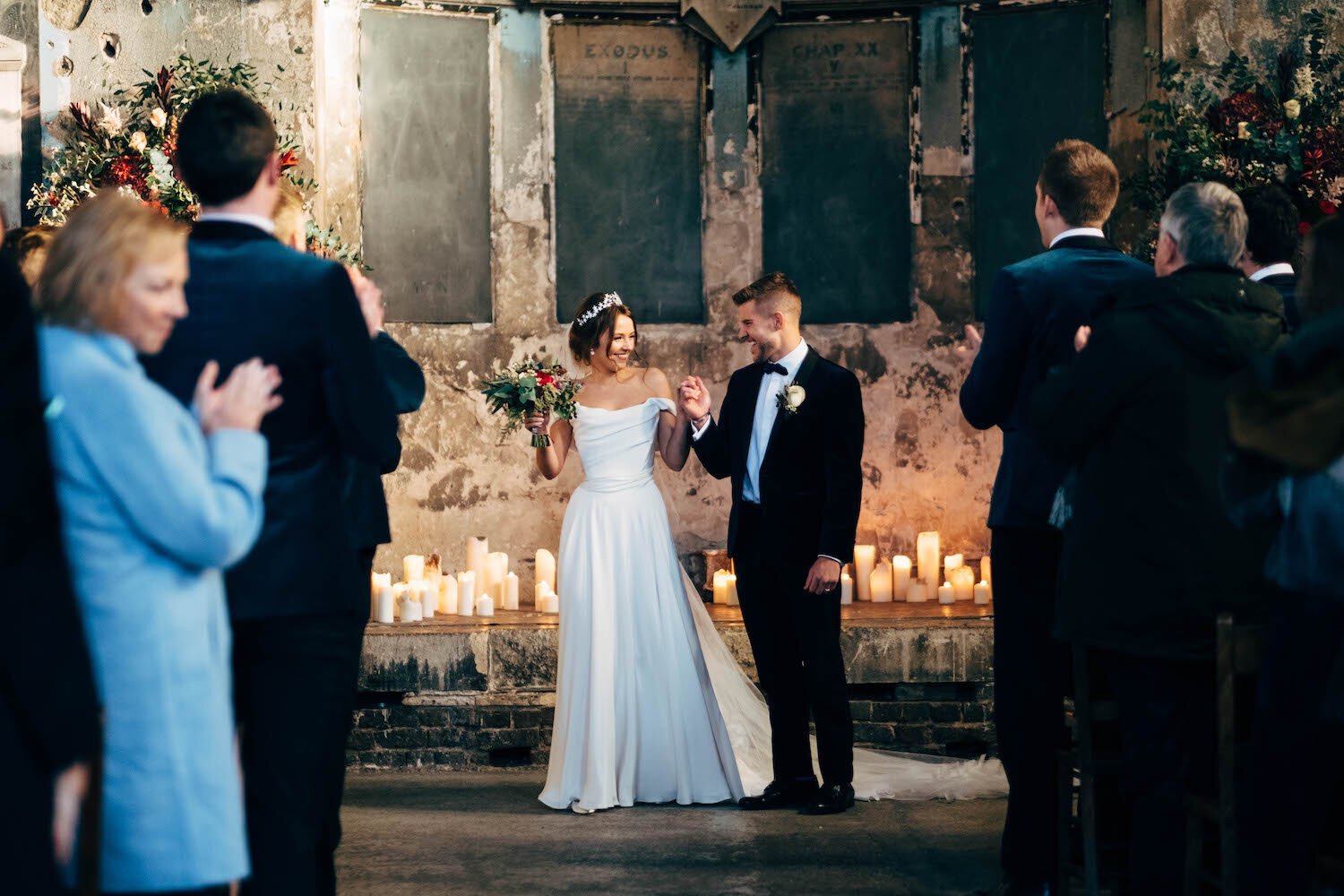 Beautiful bride Flo wore a wedding dress by Halfpenny London