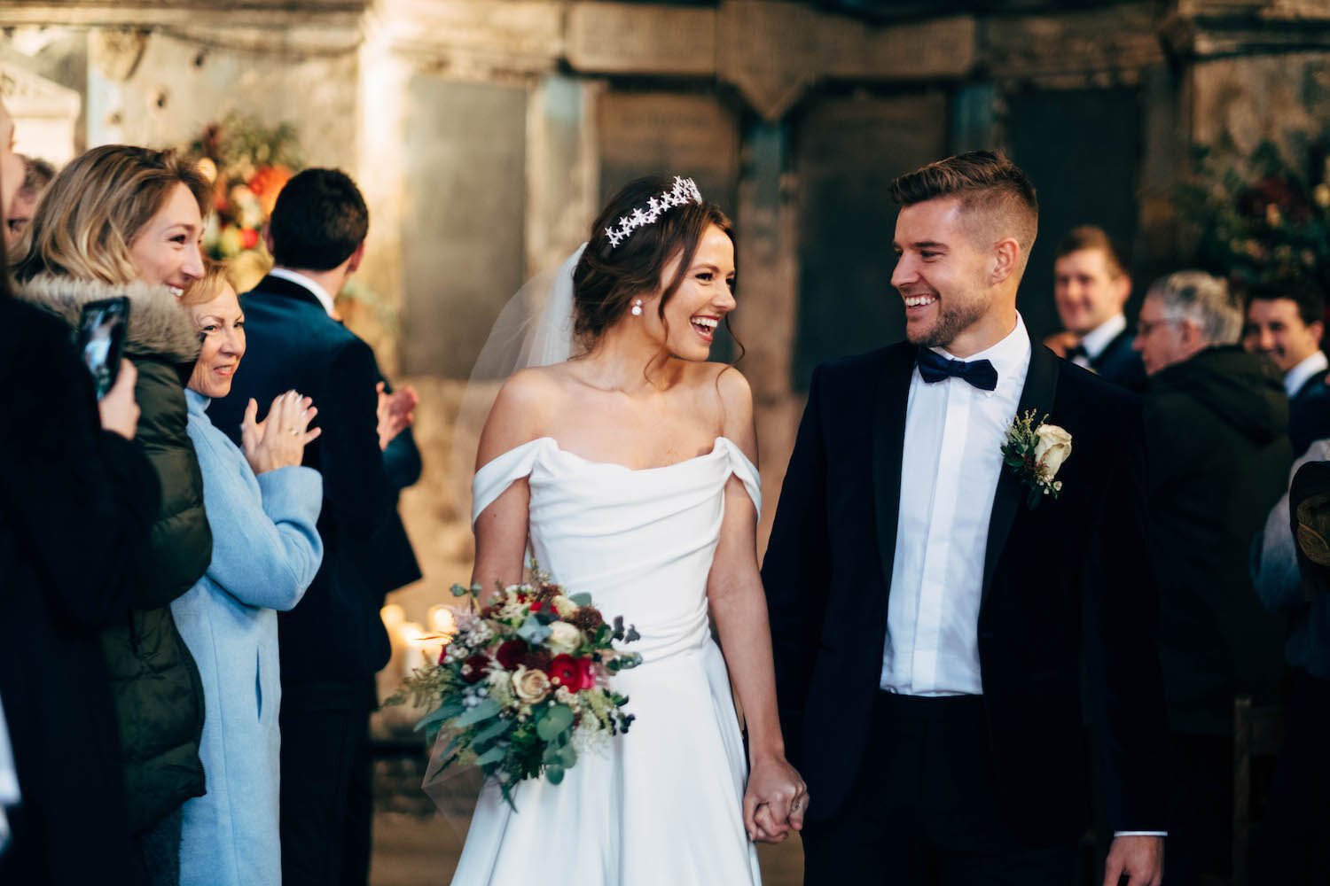 Beautiful bride Flo wore a wedding dress by Halfpenny London