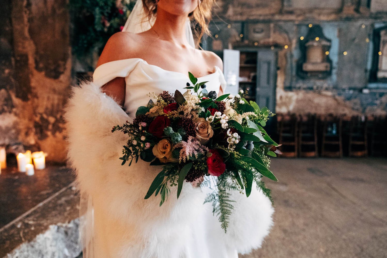 Beautiful bride Flo wore a wedding dress by Halfpenny London