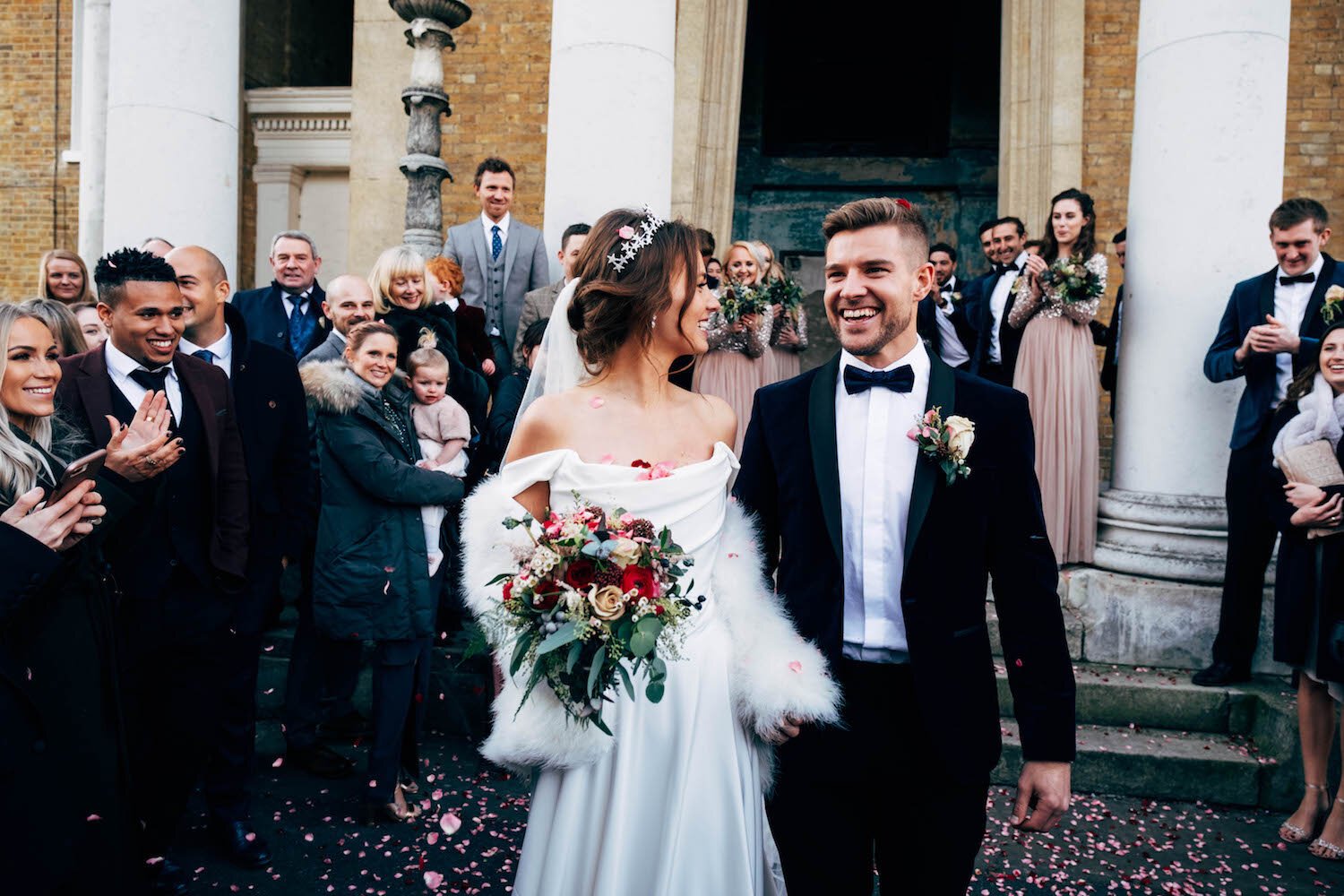 Beautiful bride Flo wore a wedding dress by Halfpenny London