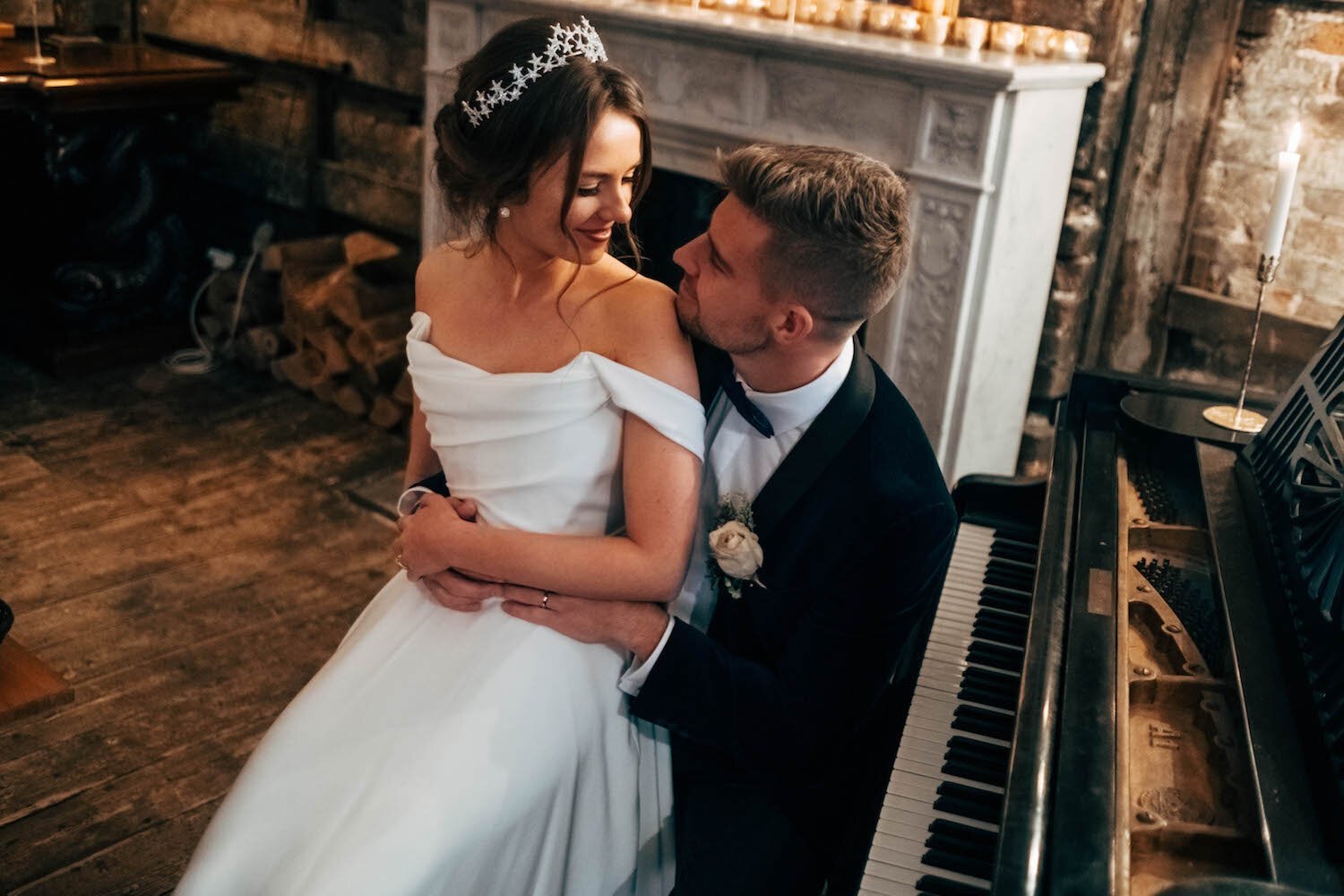 Beautiful bride Flo wore a wedding dress by Halfpenny London