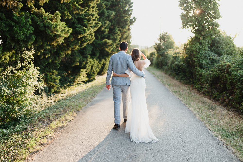 Beautiful bride Marilyne wore a wedding dress by Halfpenny London