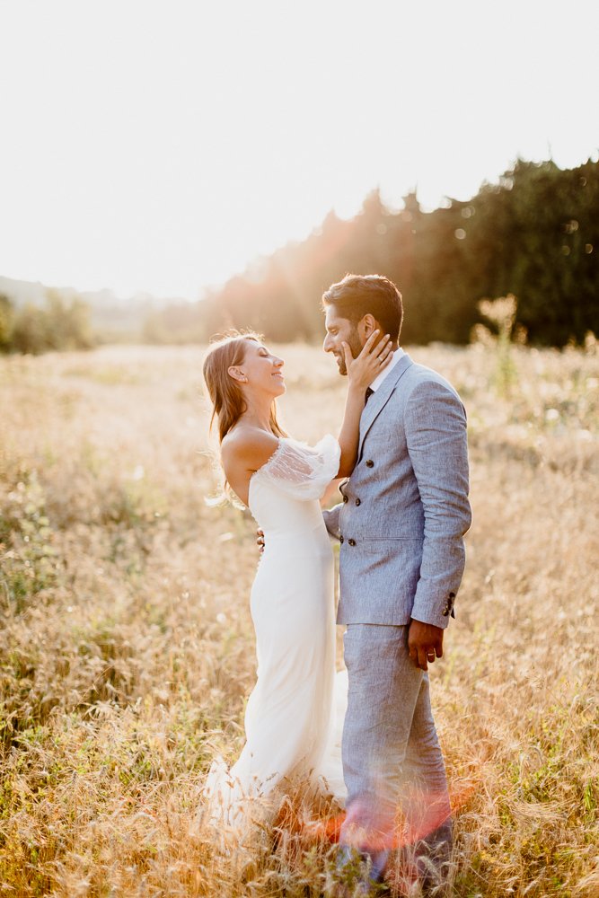 Beautiful bride Marilyne wore a wedding dress by Halfpenny London