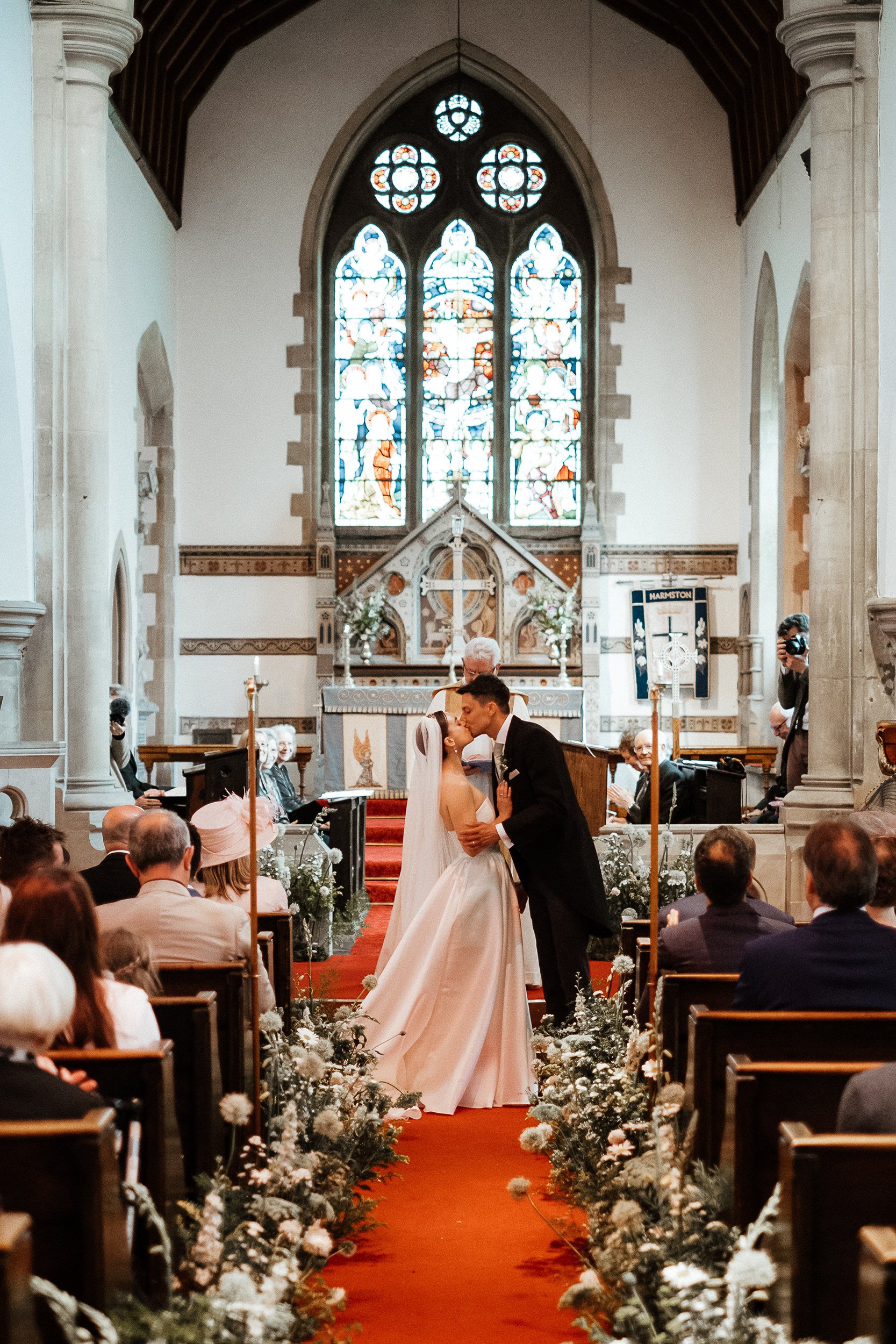 Beautiful bride India wore a wedding dress by Halfpenny London