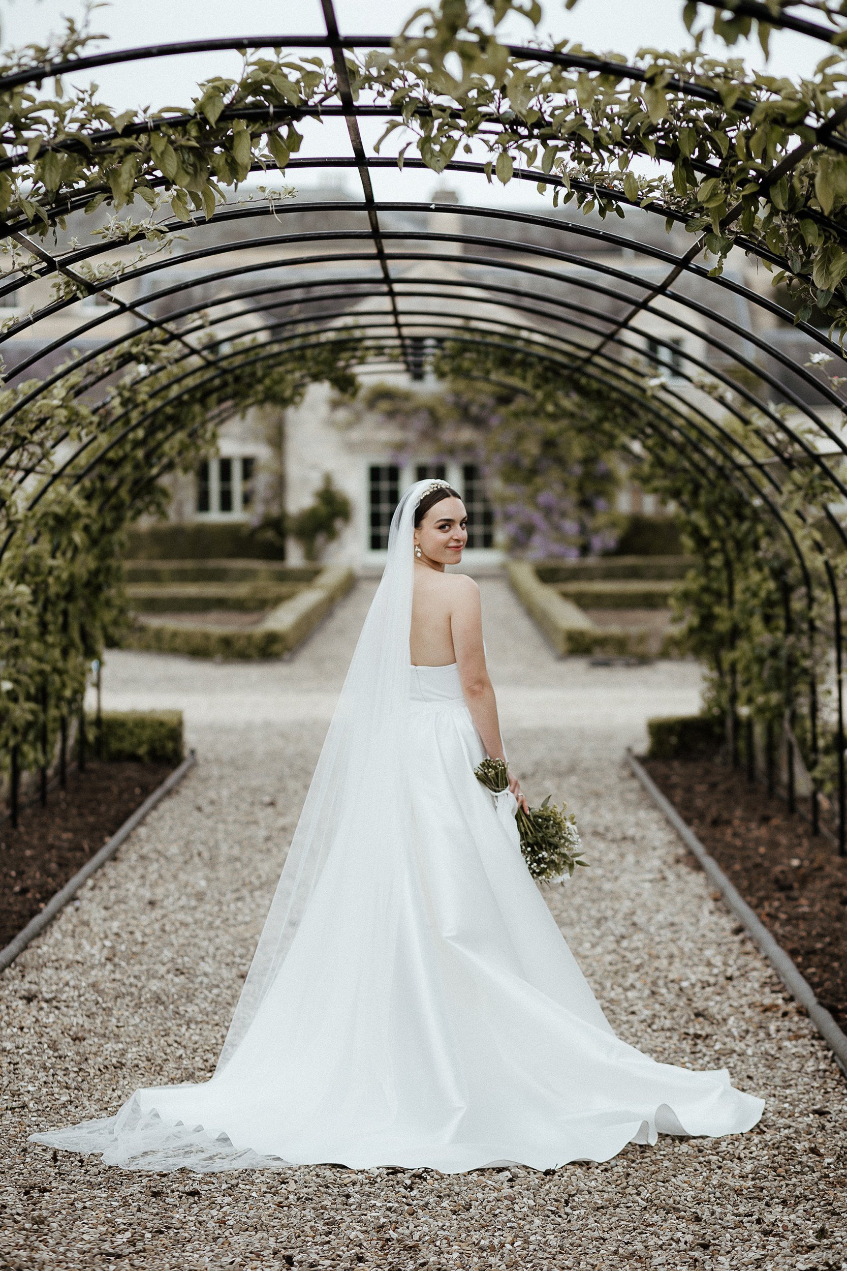 Beautiful bride India wore a wedding dress by Halfpenny London