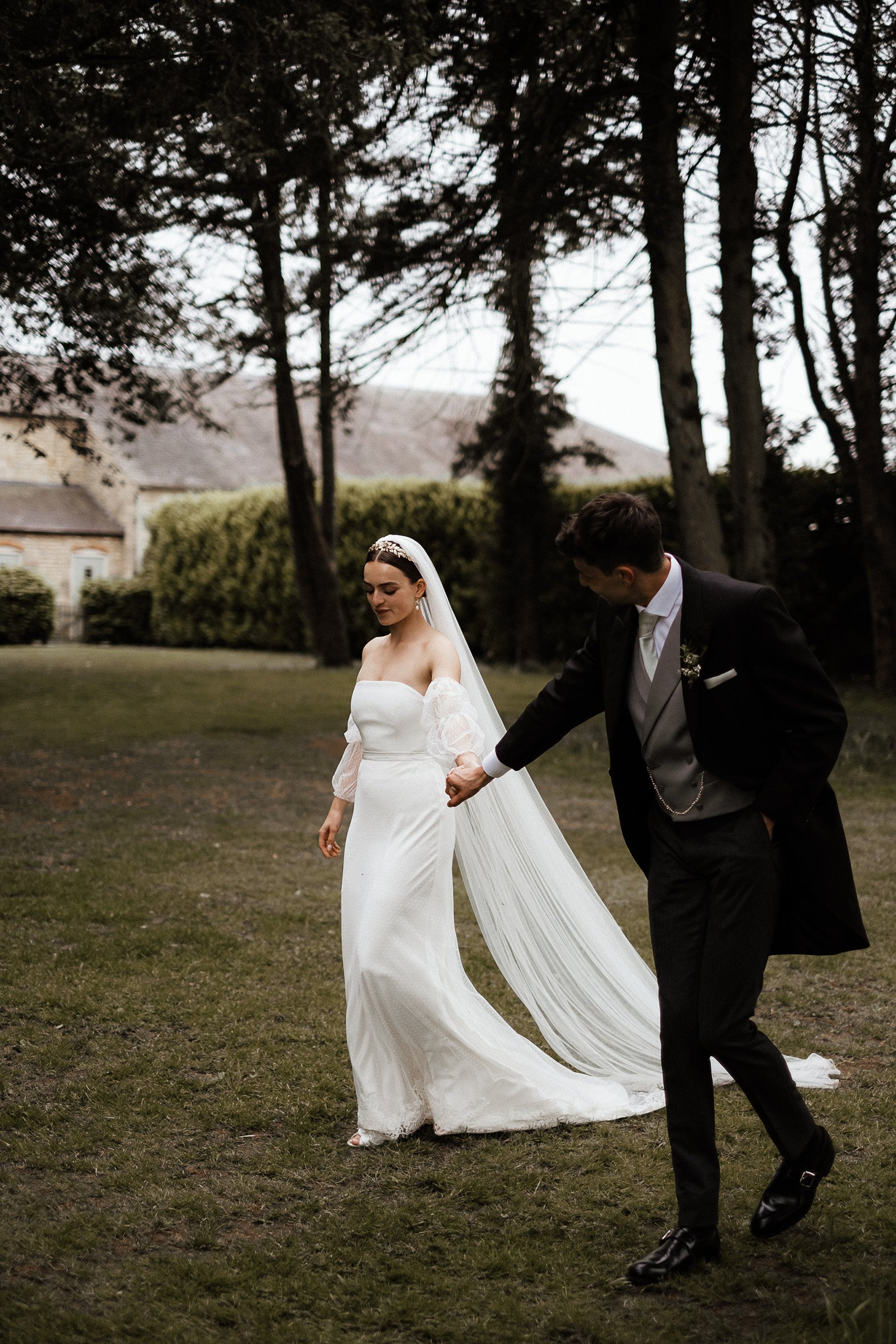 Beautiful bride India wore a wedding dress by Halfpenny London