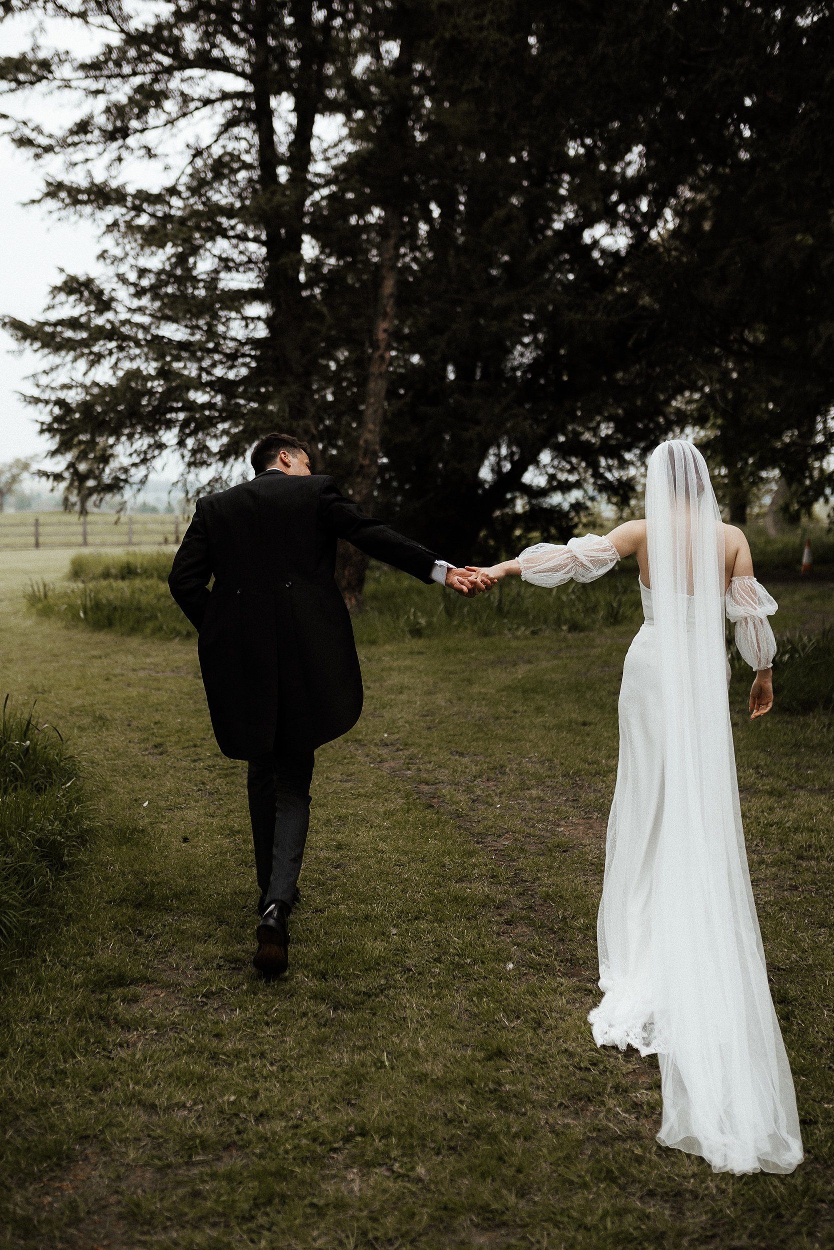 Beautiful bride India wore a wedding dress by Halfpenny London