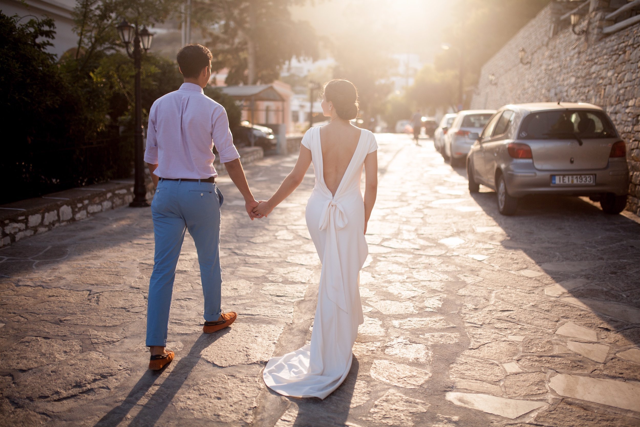 Beautiful bride Katherine wore a wedding dress by Halfpenny London