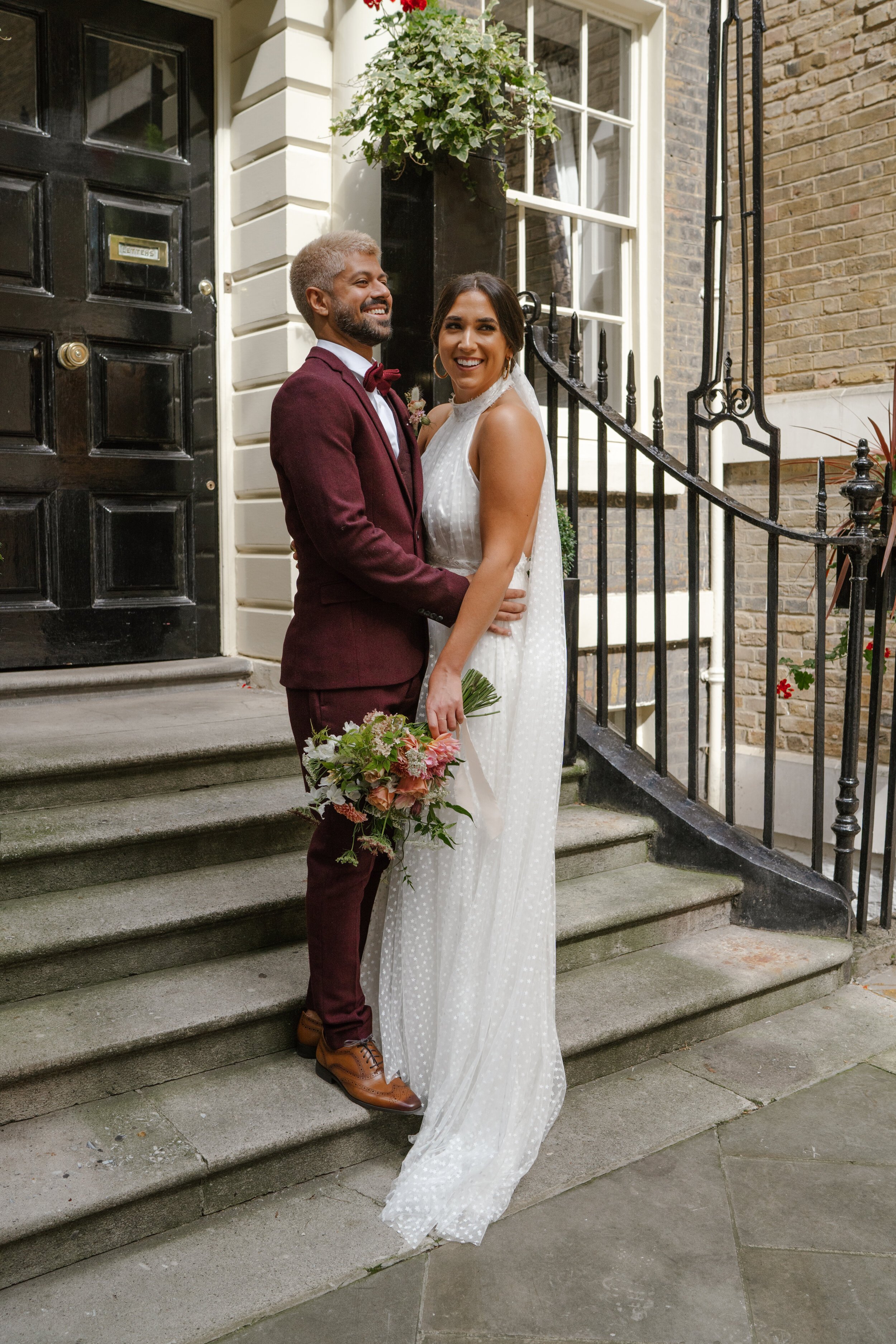 Beautiful bride Vanessa wore a wedding dress by Halfpenny London