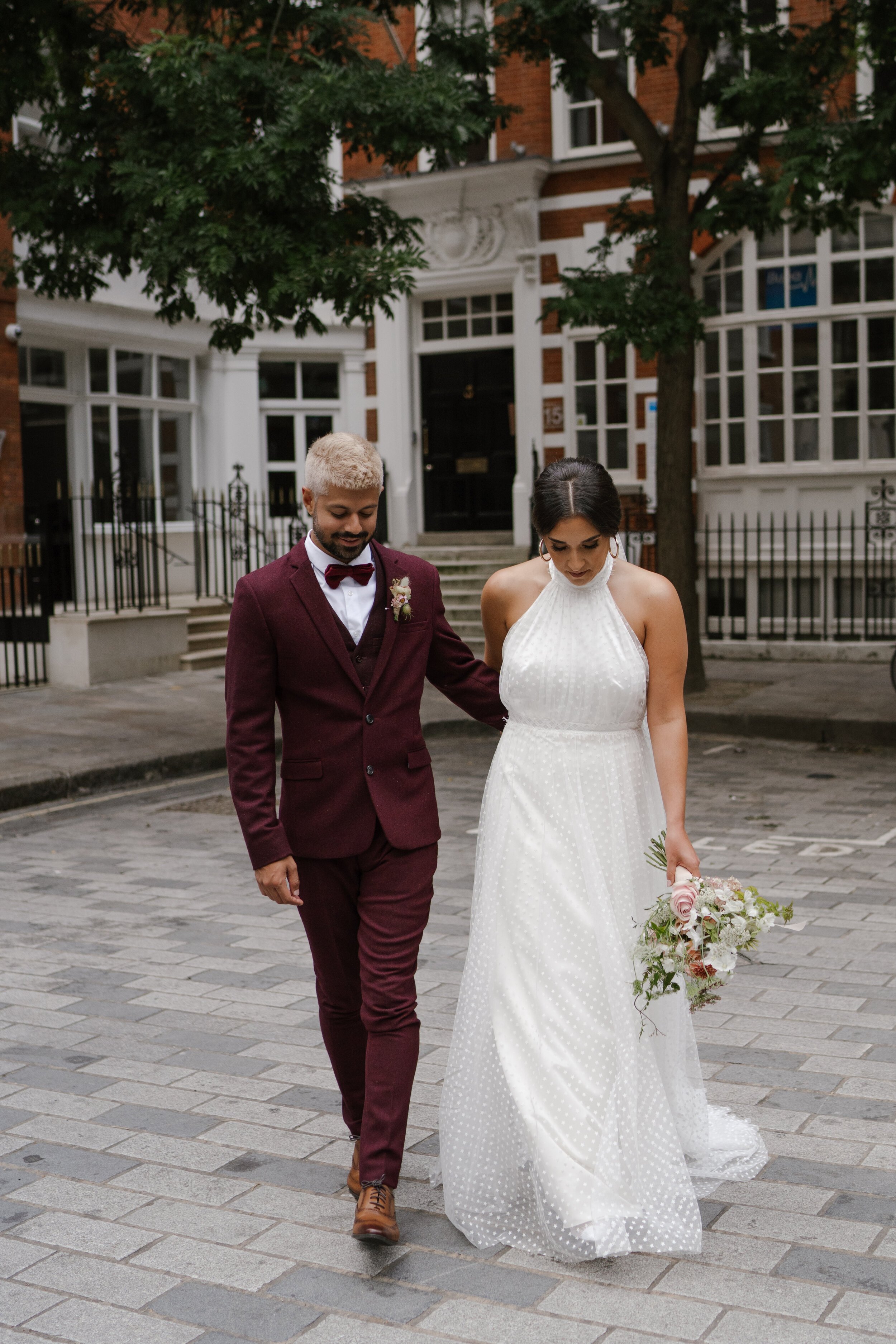 Beautiful bride Vanessa wore a wedding dress by Halfpenny London