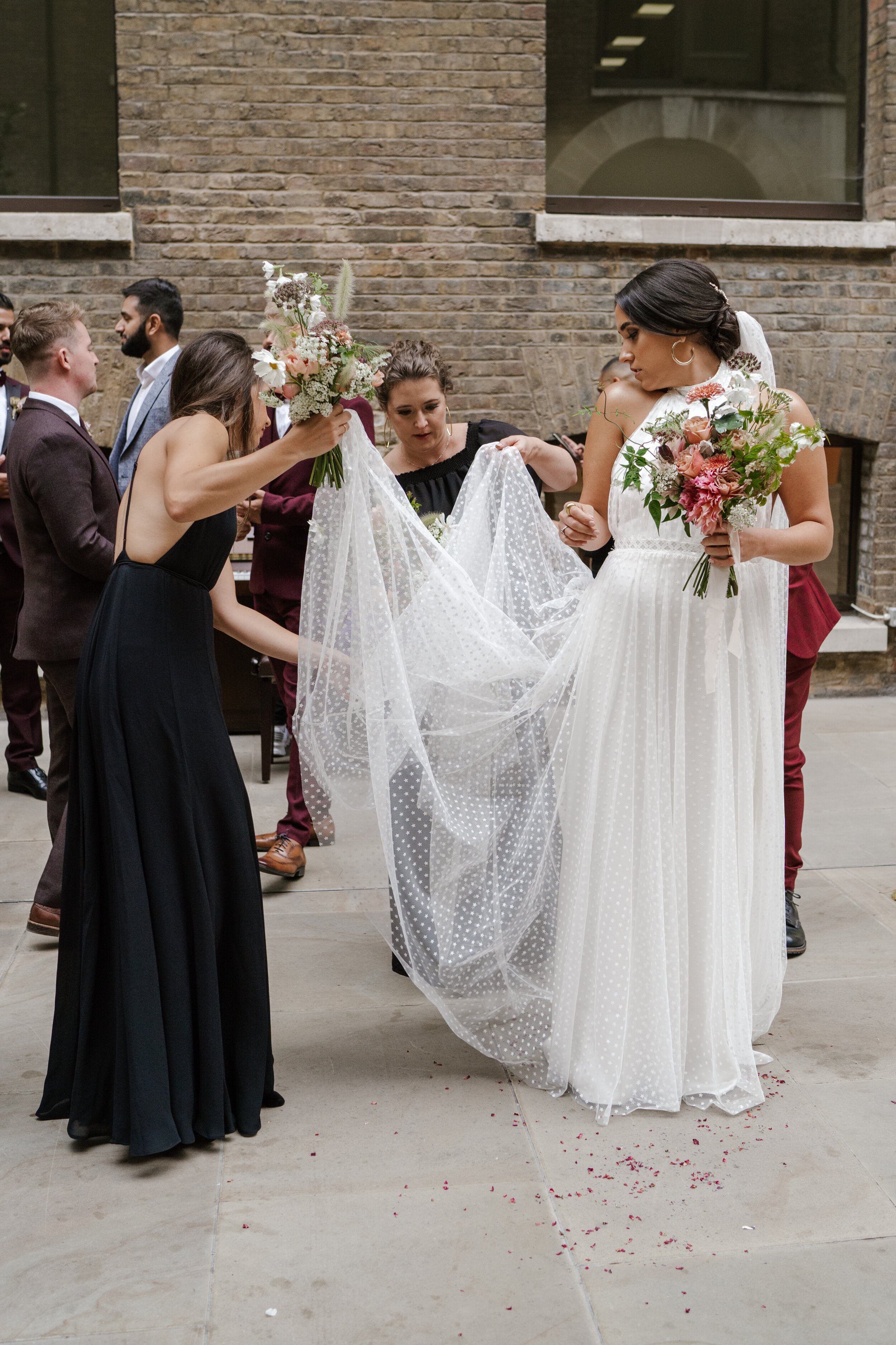 Beautiful bride Vanessa wore a wedding dress by Halfpenny London