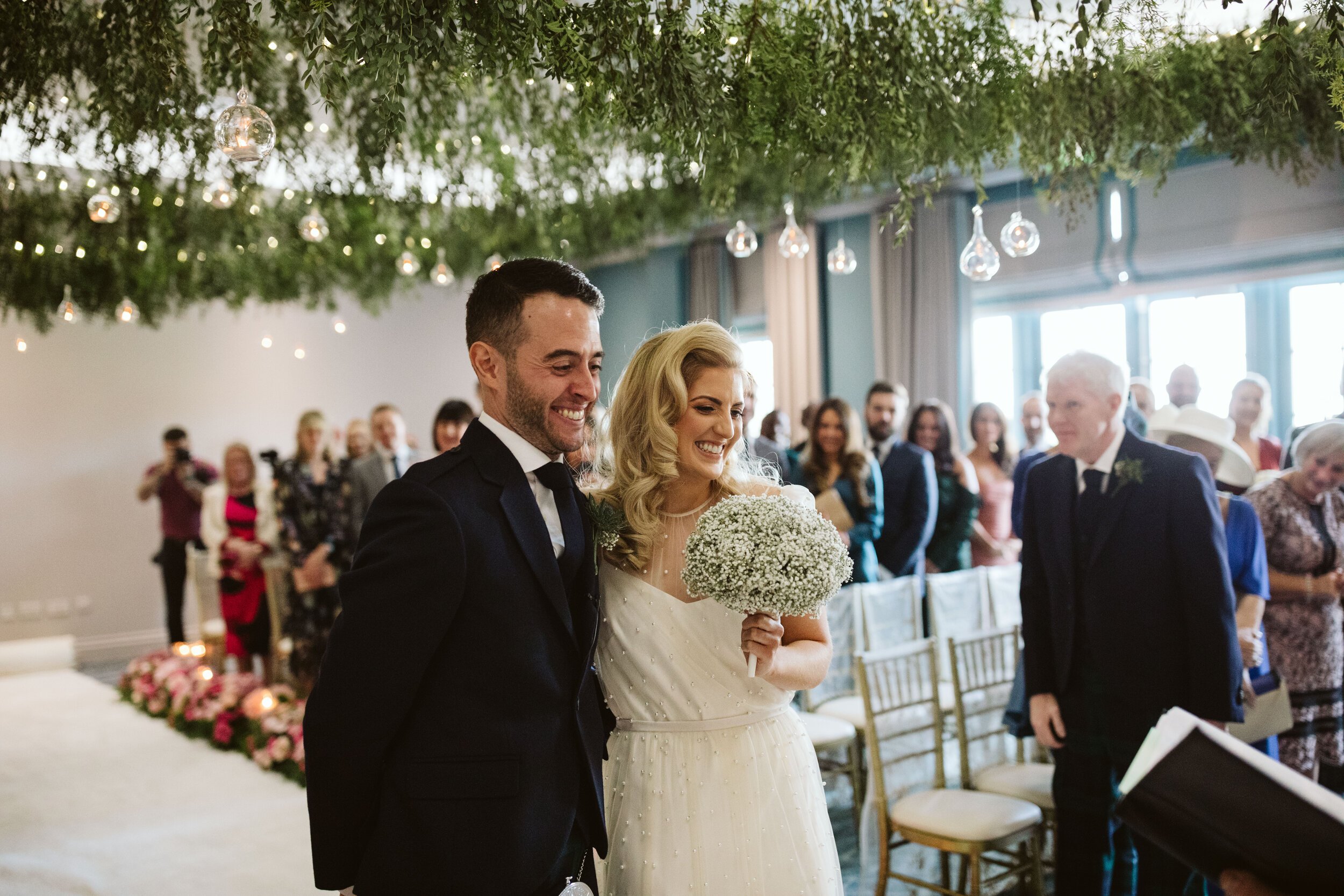 Beautiful bride Jo wore a wedding dress by Halfpenny London