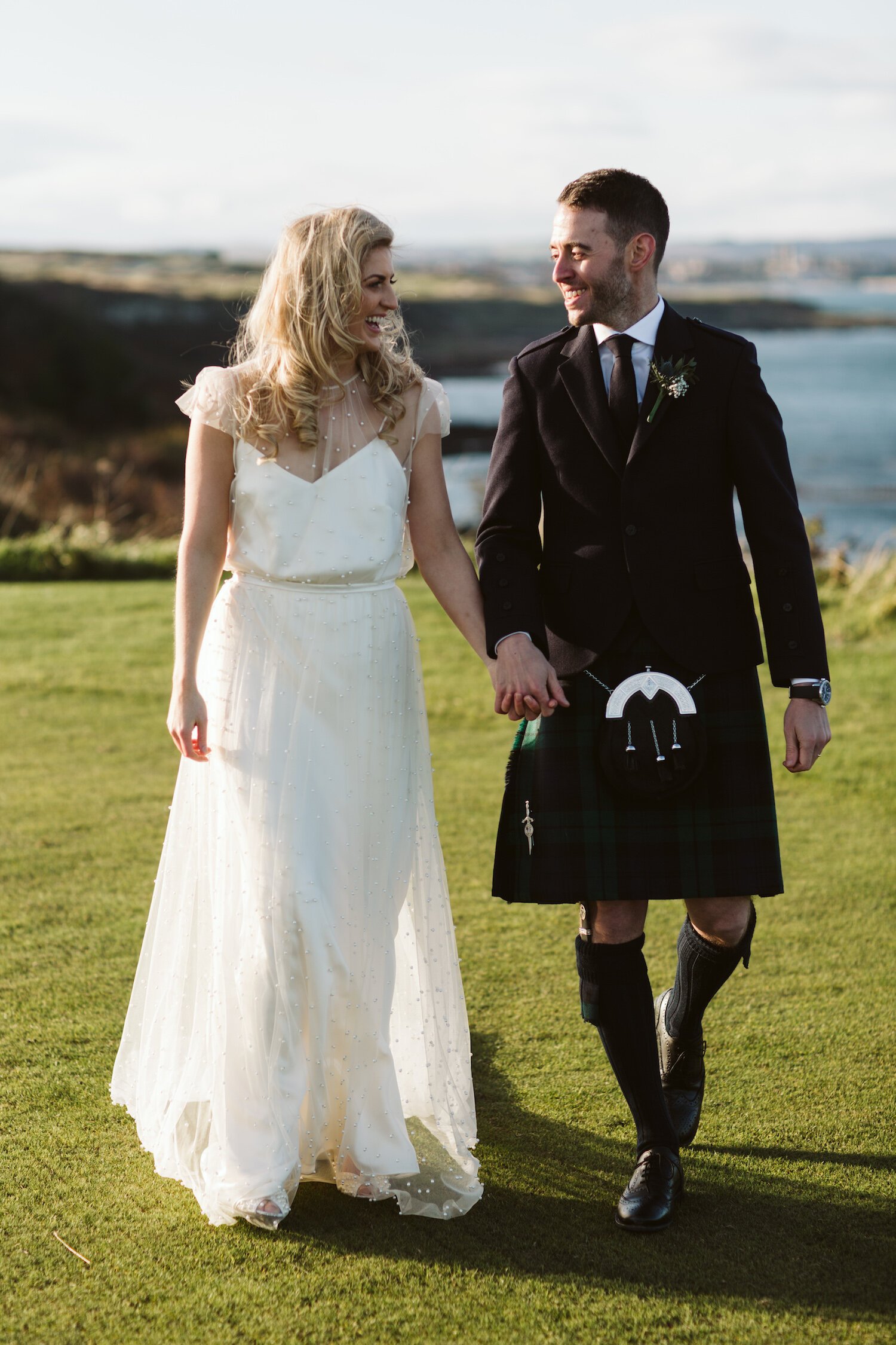 Beautiful bride Jo wore a wedding dress by Halfpenny London