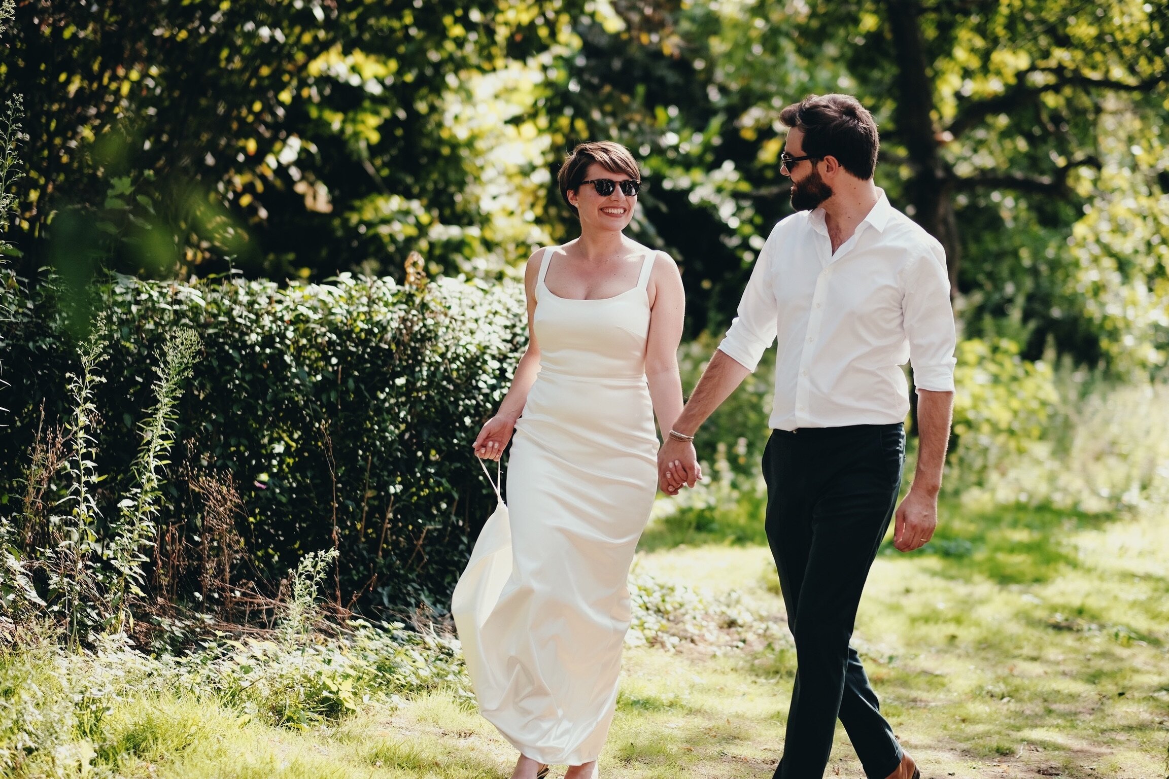 Beautiful bride Marie wore a wedding dress by Halfpenny London