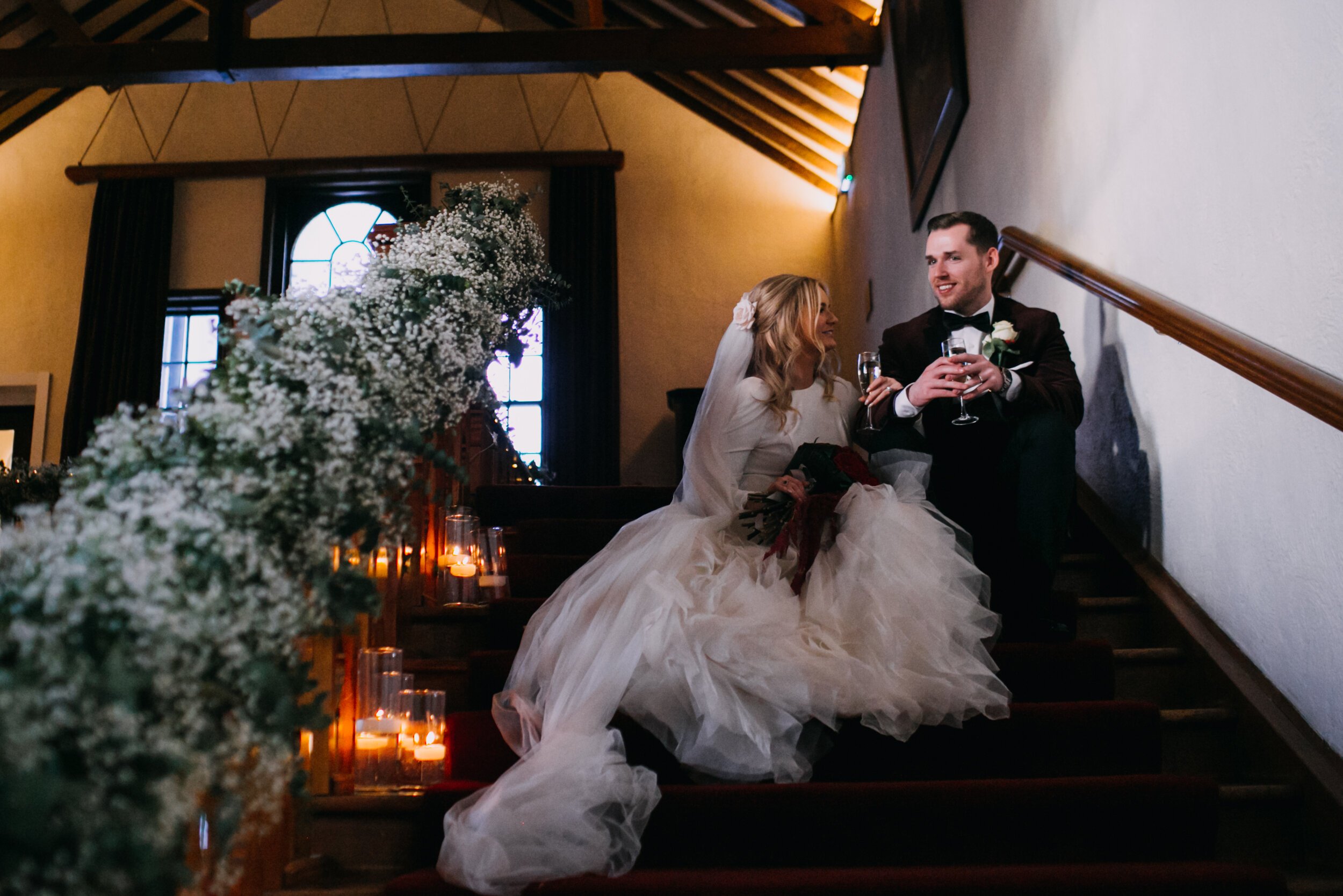 Beautiful bride Lisa wore a wedding dress by Halfpenny London