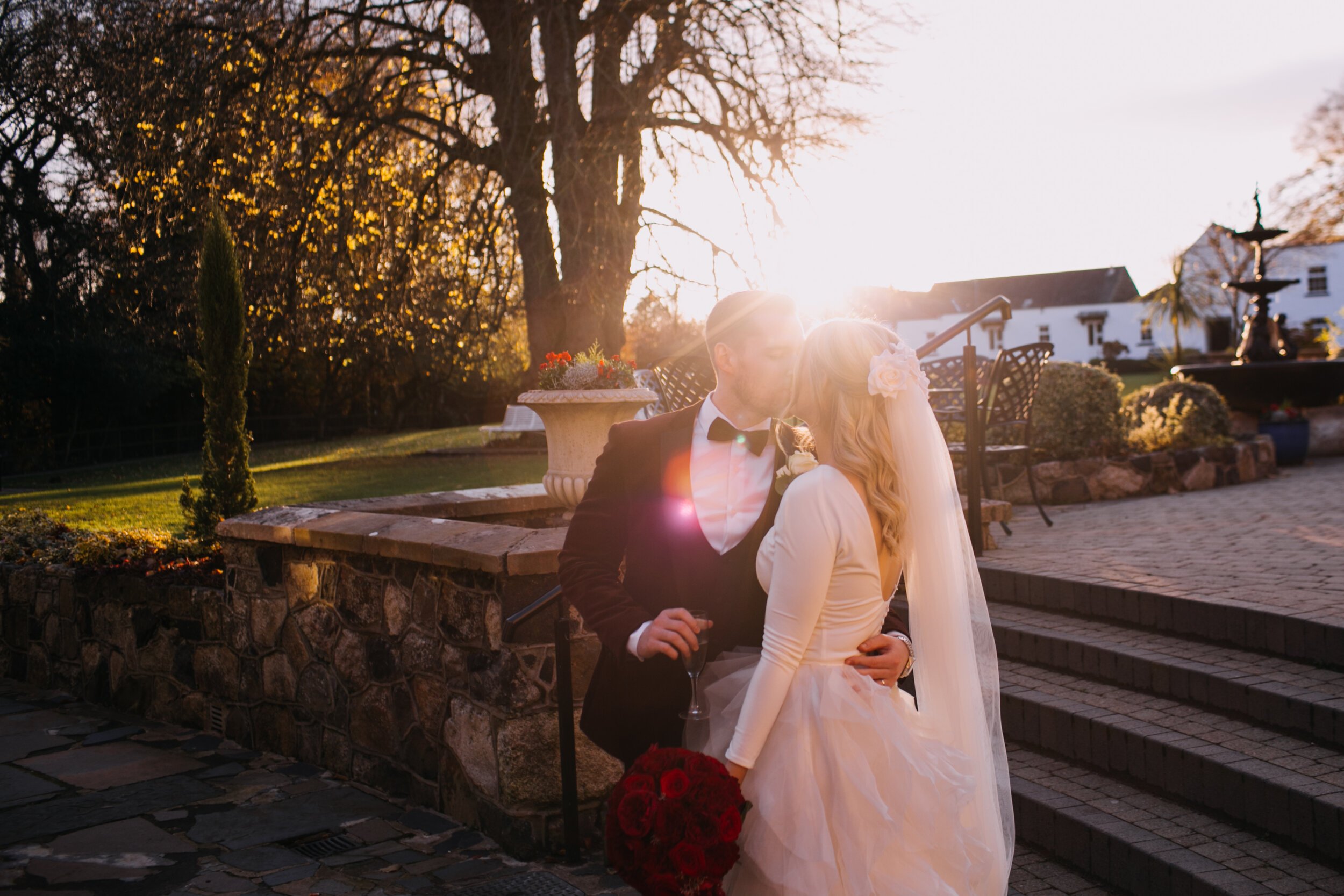 Beautiful bride Lisa wore a wedding dress by Halfpenny London