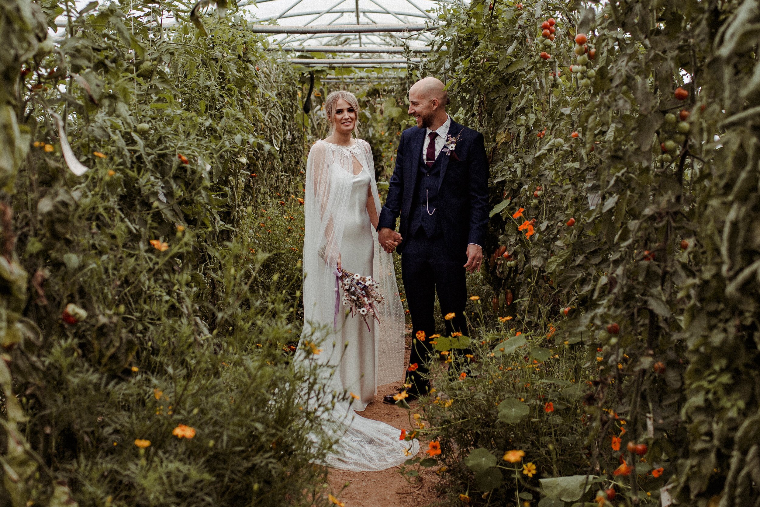 Beautiful bride Emily wore a wedding dress by Halfpenny London