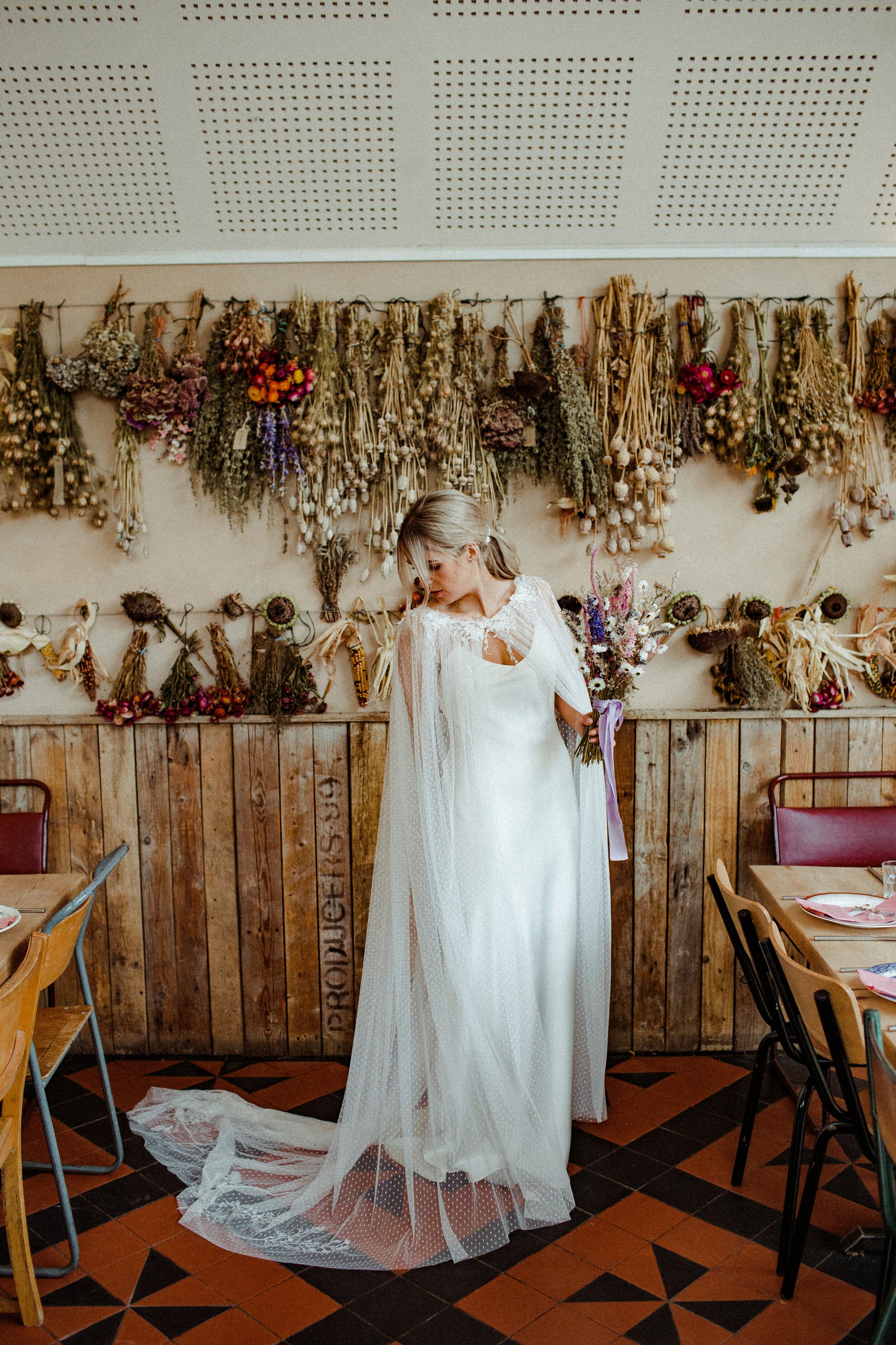 Beautiful bride Emily wore a wedding dress by Halfpenny London