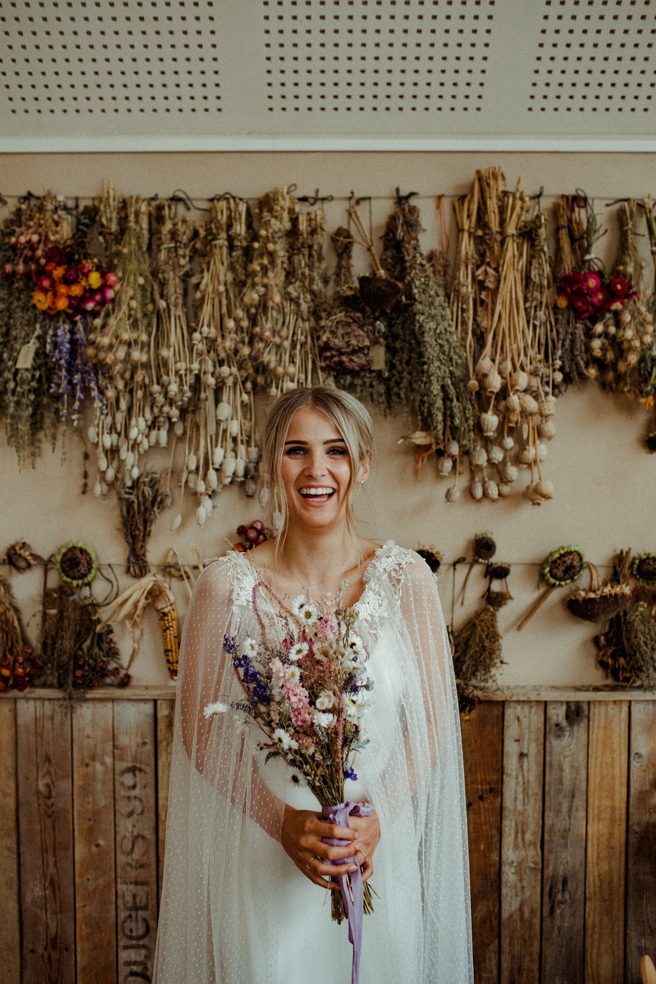 Beautiful bride Emily wore a wedding dress by Halfpenny London