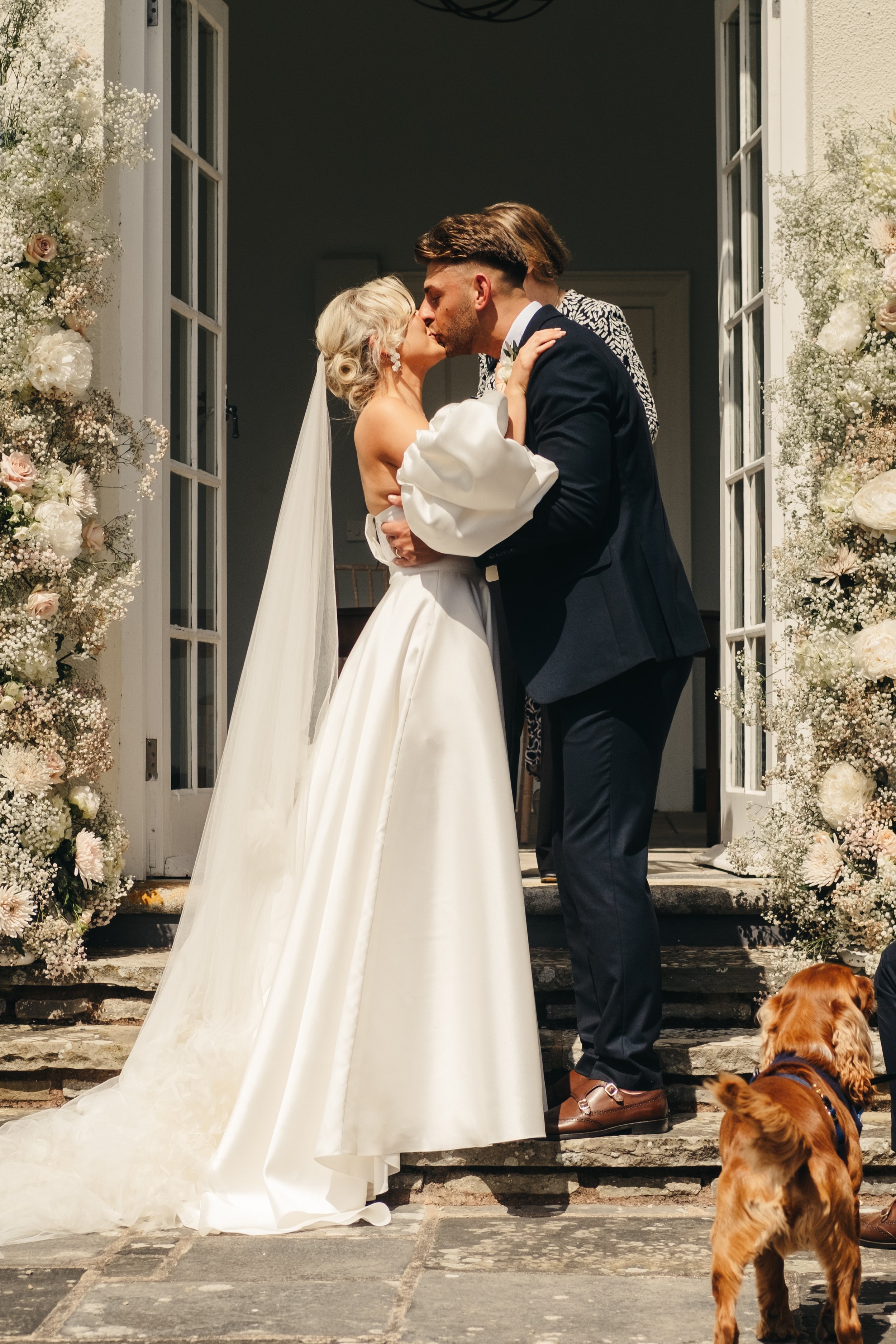 Beautiful bride Tamzen wears the Ellie skirt wedding dress by Halfpenny London