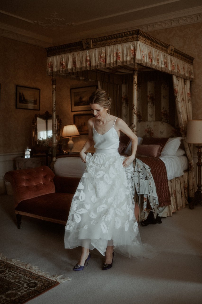 Beautiful bride Helen wears Iris wedding dress by Halfpenny London