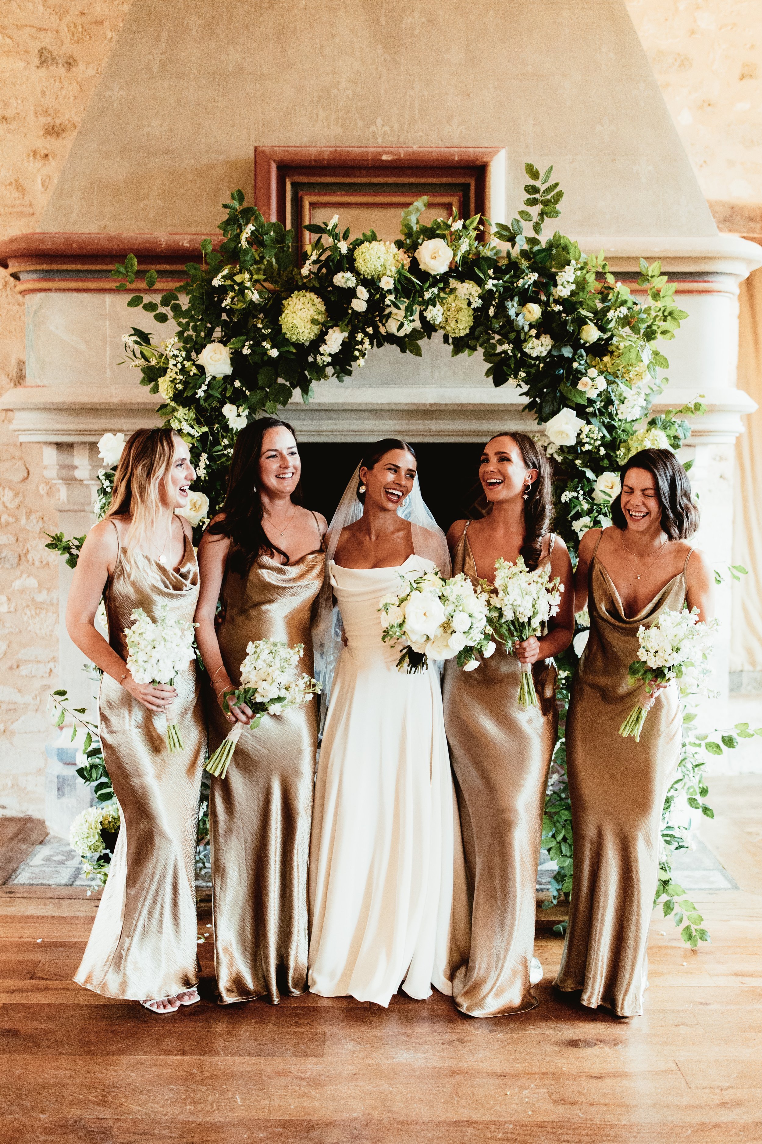 Beautiful bride Jess wore the silk Charlotte wedding dress by Halfpenny London