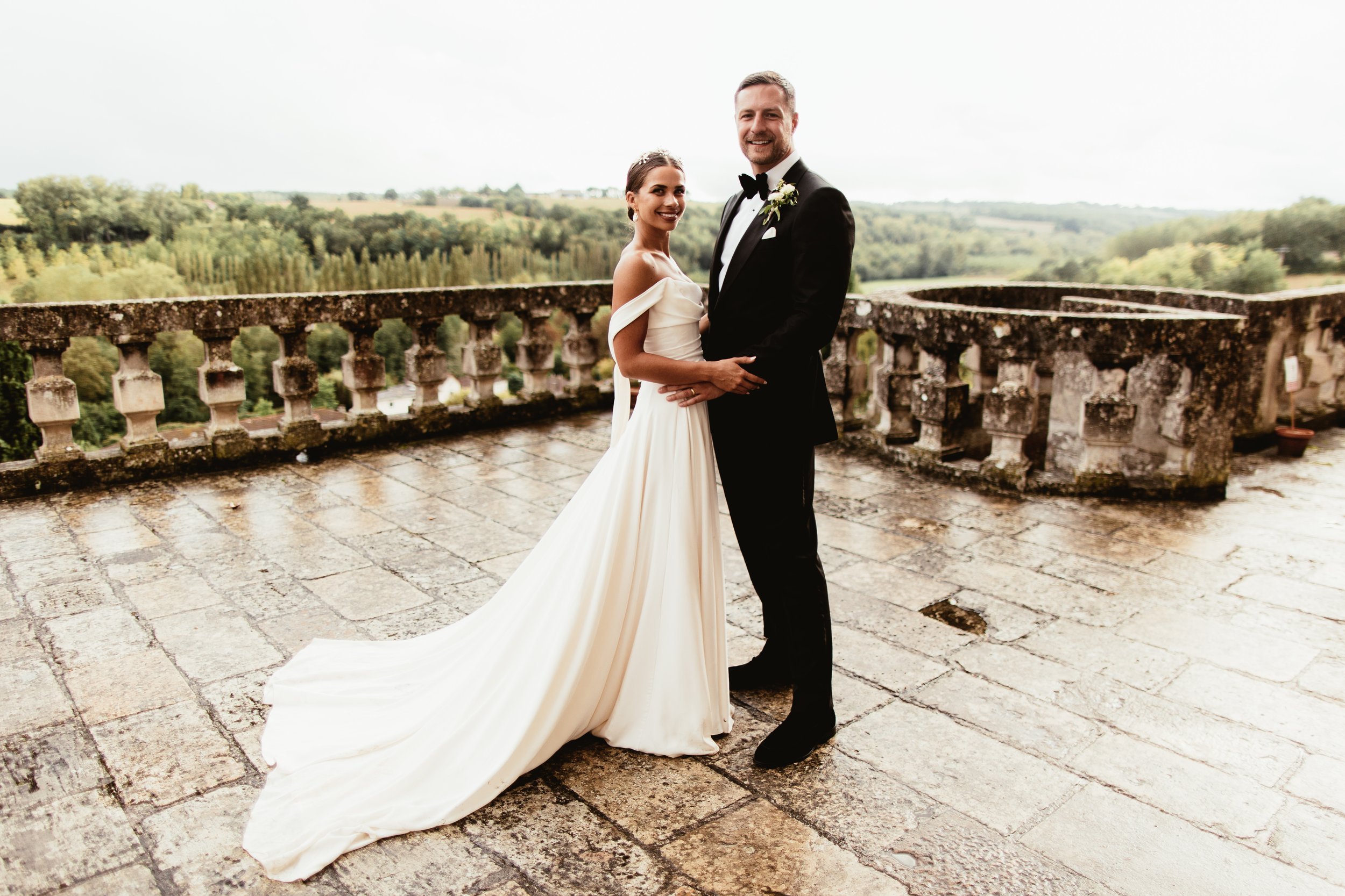 Beautiful bride Jess wore the silk Charlotte wedding dress by Halfpenny London