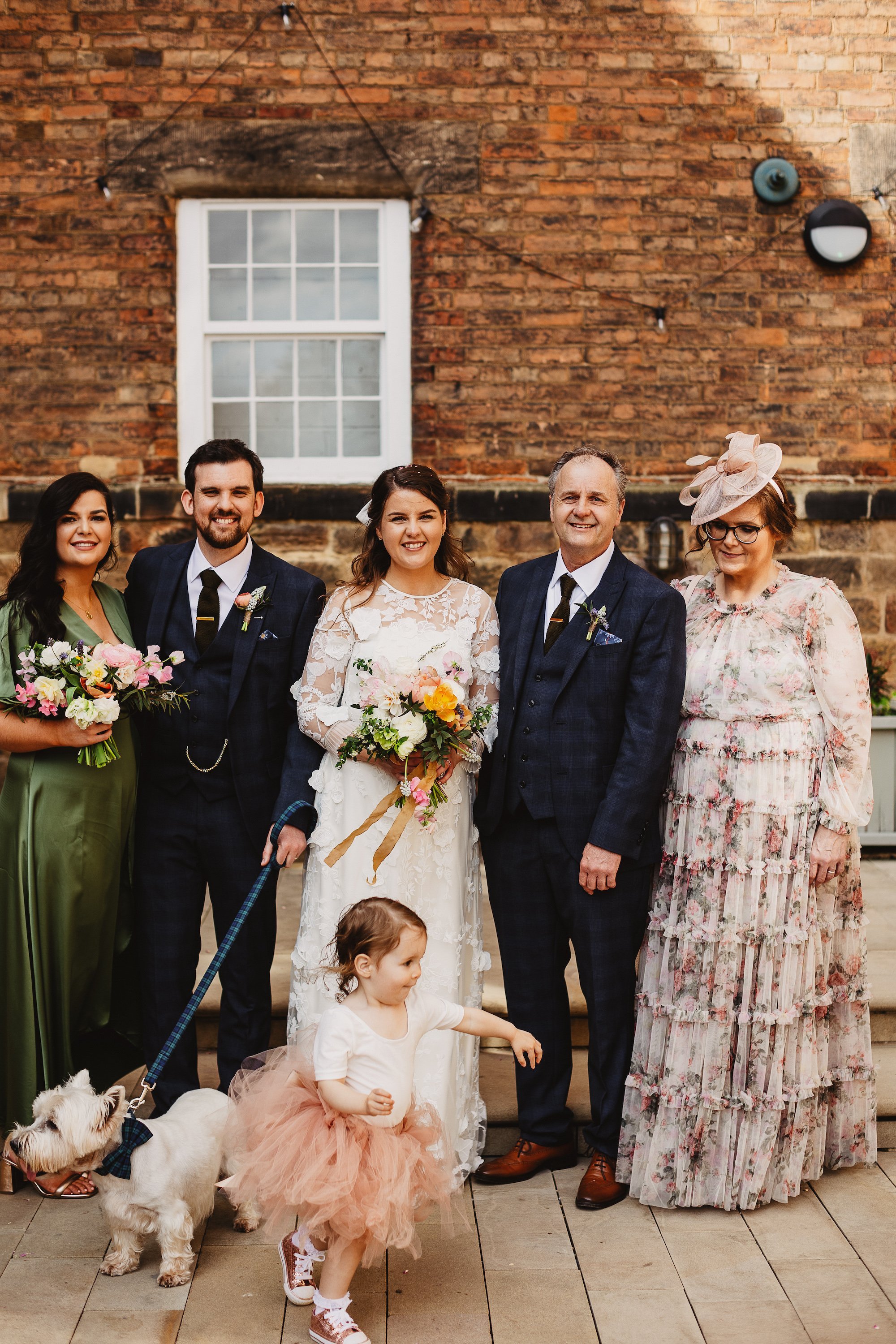Beautiful bride Dani wore a wedding dress by Halfpenny London | Bobby top and Bay skirt with 3d embroidery