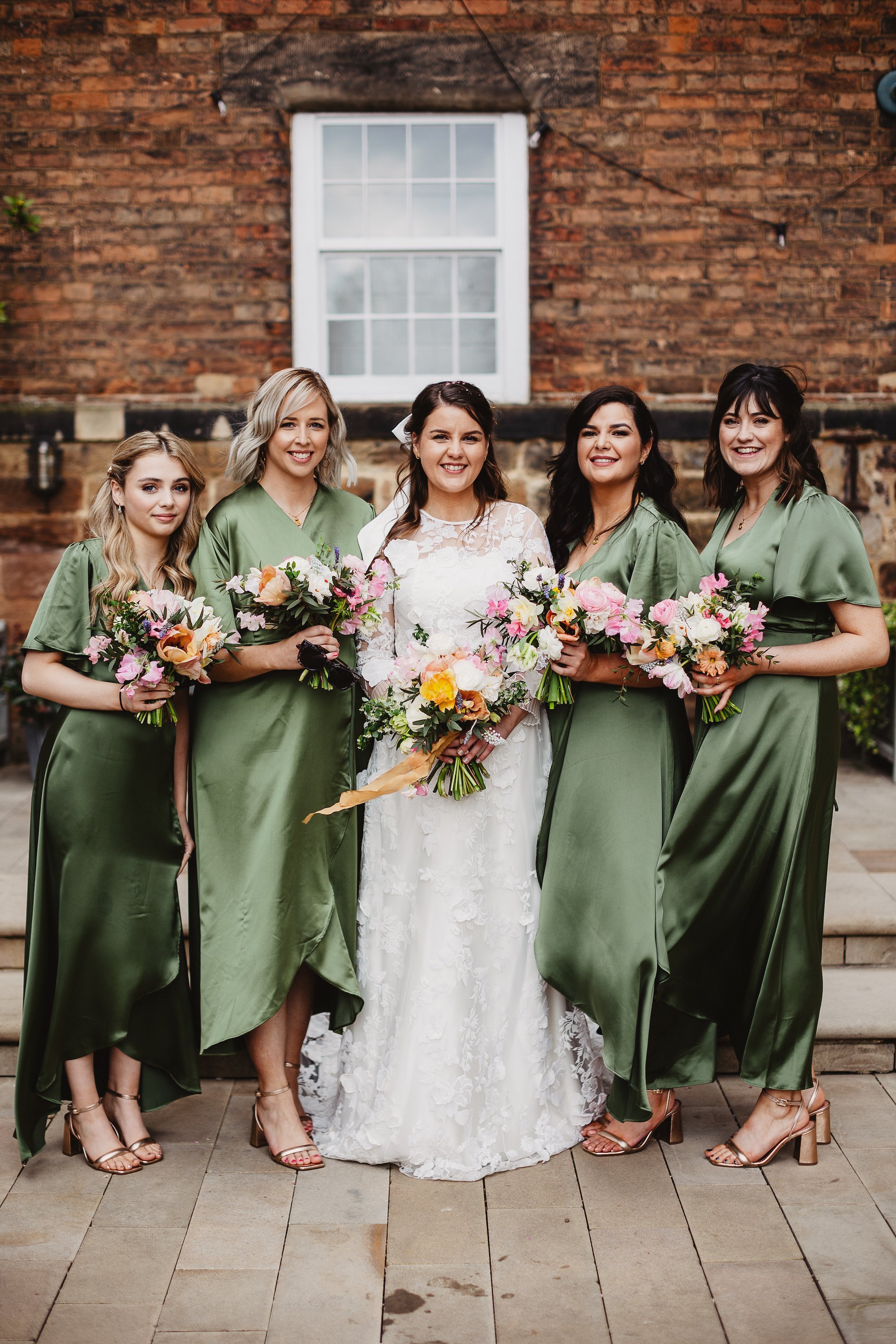 Beautiful bride Dani wore a wedding dress by Halfpenny London | Bobby top and Bay skirt with 3d embroidery