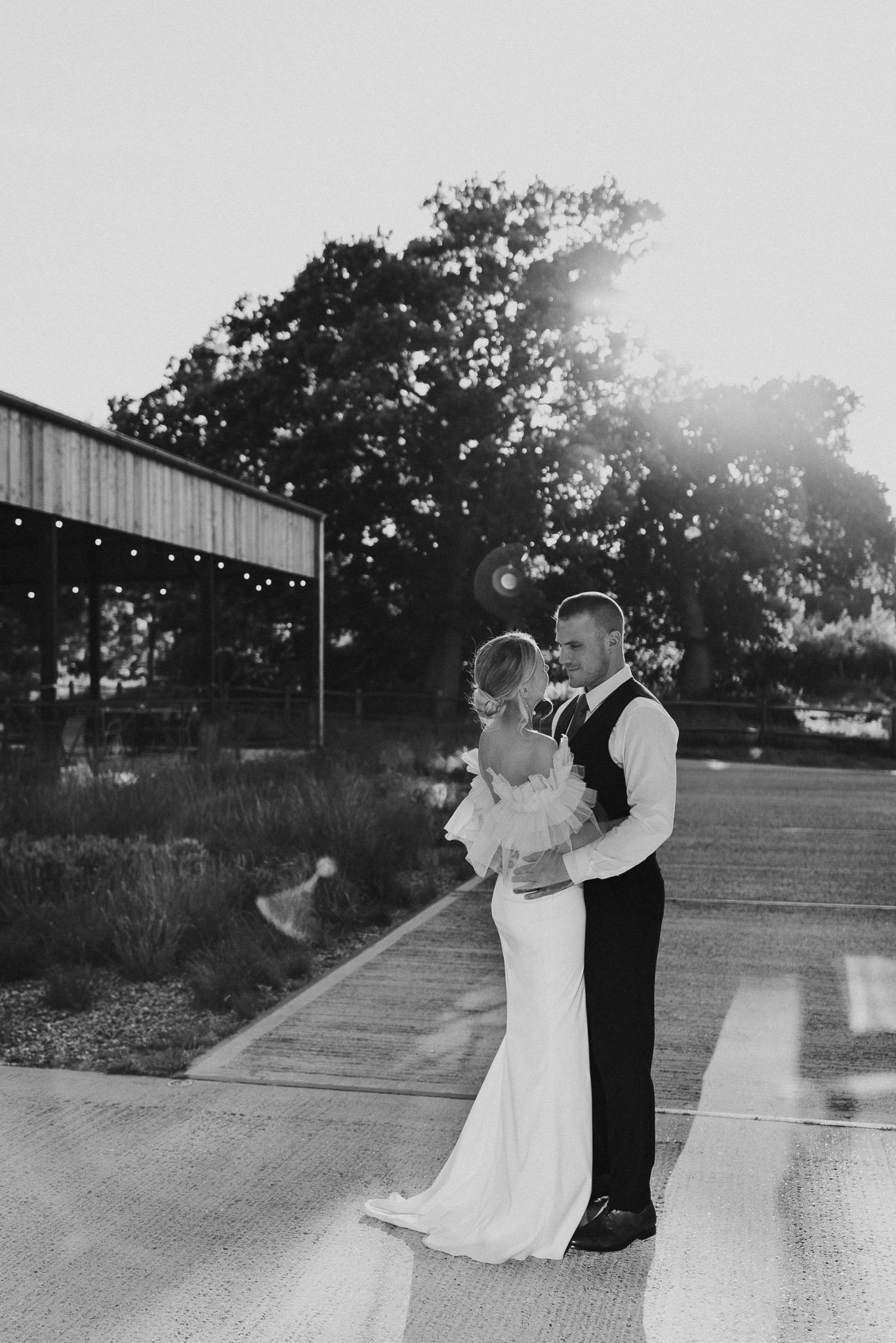 Beautiful bride Alice wore the mayfair silk organza wedding dress by Halfpenny London