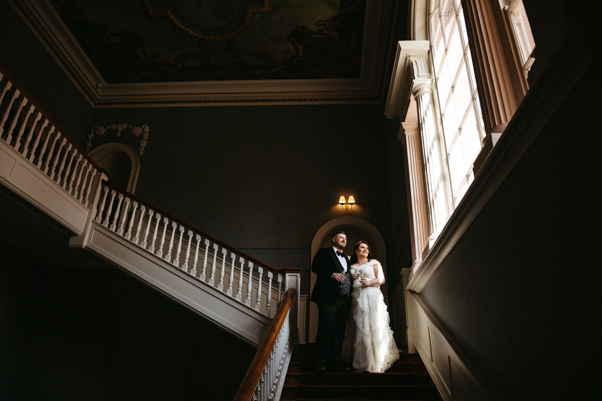 Beautiful bride Claire wore a wedding dress by Halfpenny London