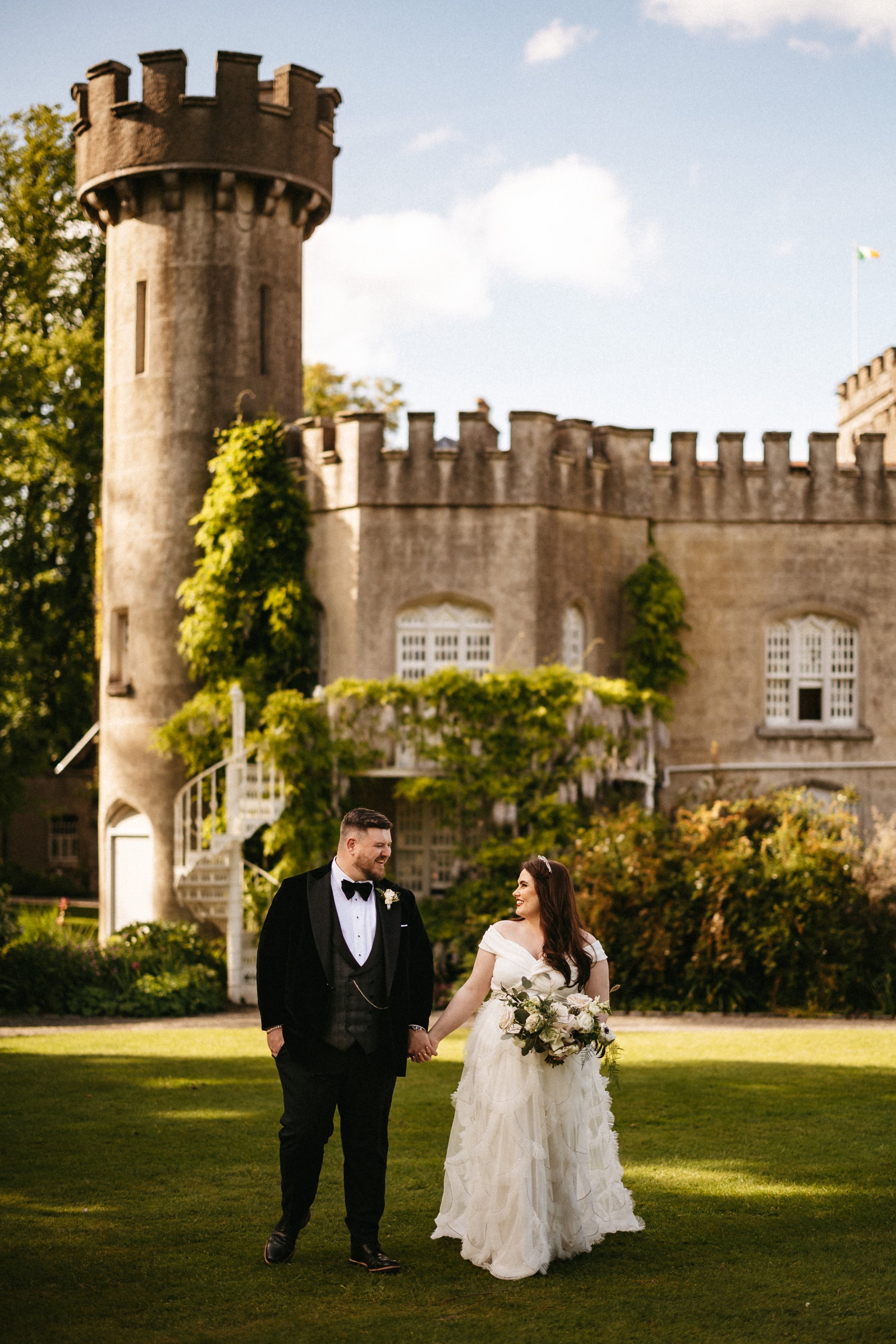 Beautiful bride Claire wore a wedding dress by Halfpenny London