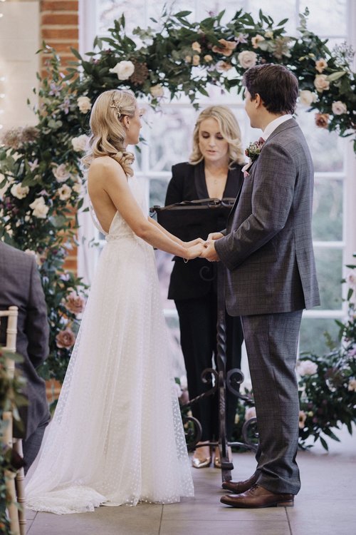 Beautiful bride Hannah wears Lucas Dress and Oliver Corset with the Riri Skirt by British bridal designer Kate Halfpenny