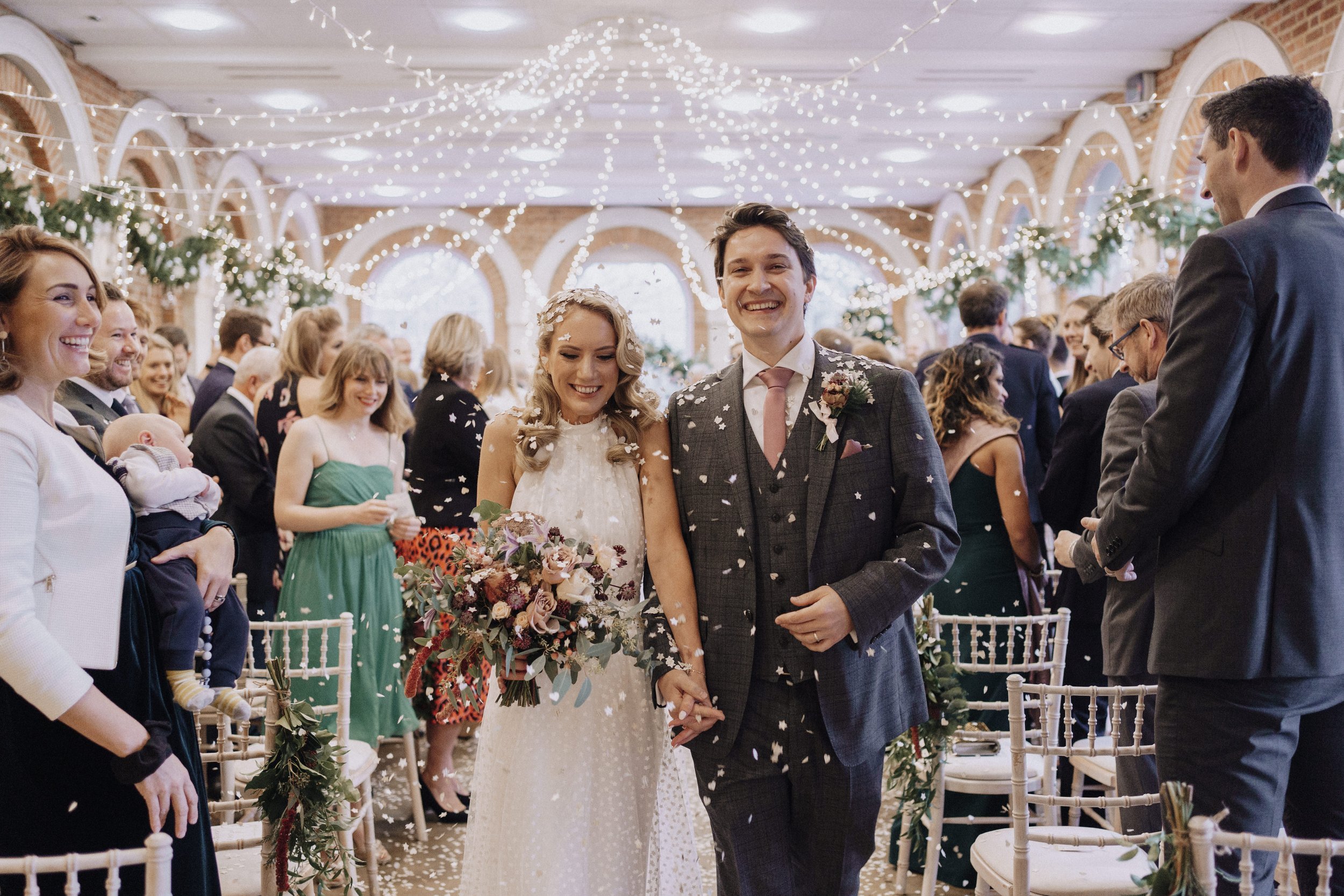 Beautiful bride Hannah wears Lucas Dress and Oliver Corset with the Riri Skirt by British bridal designer Kate Halfpenny
