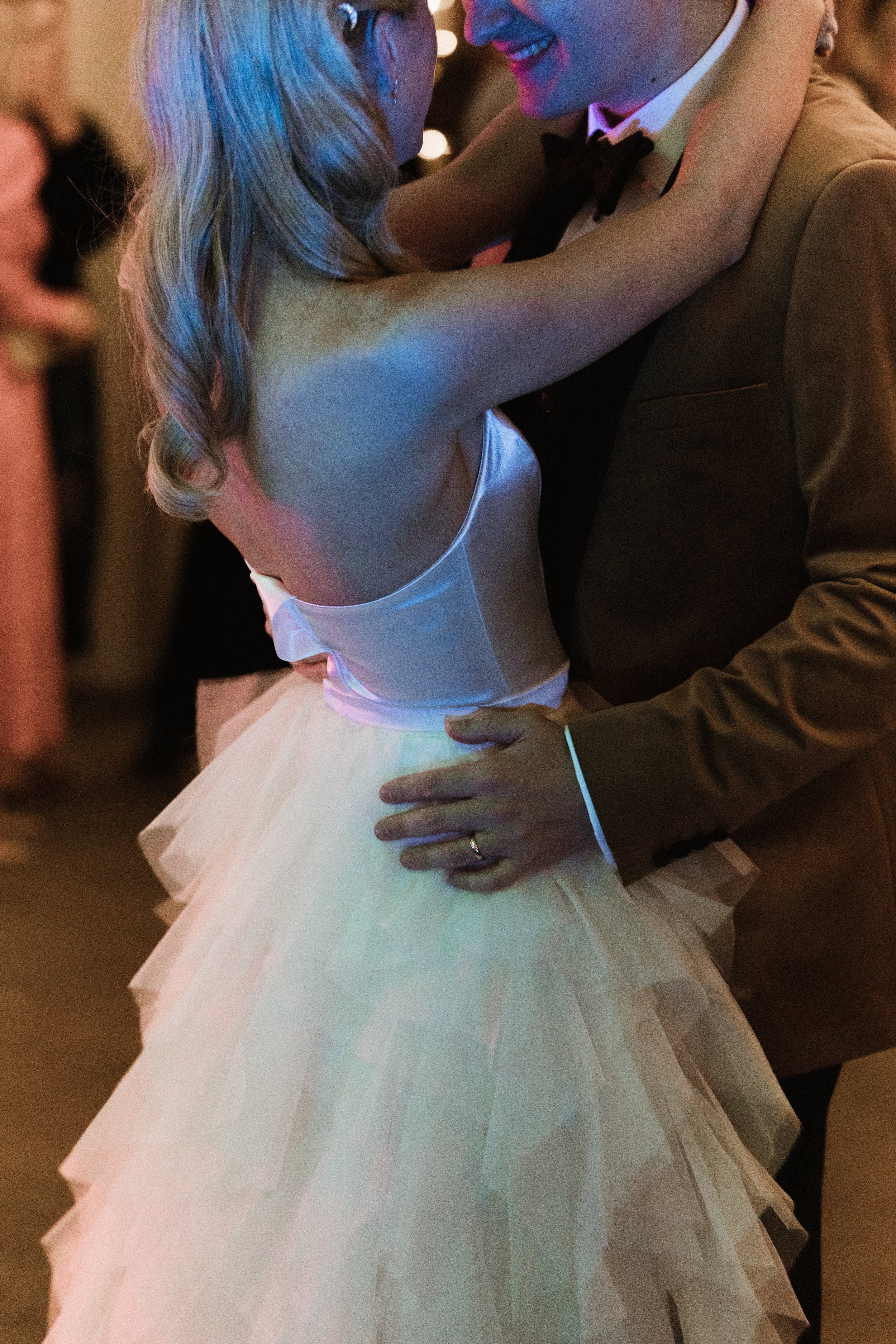 Beautiful bride Hannah wears Lucas Dress and Oliver Corset with the Riri Skirt by British bridal designer Kate Halfpenny